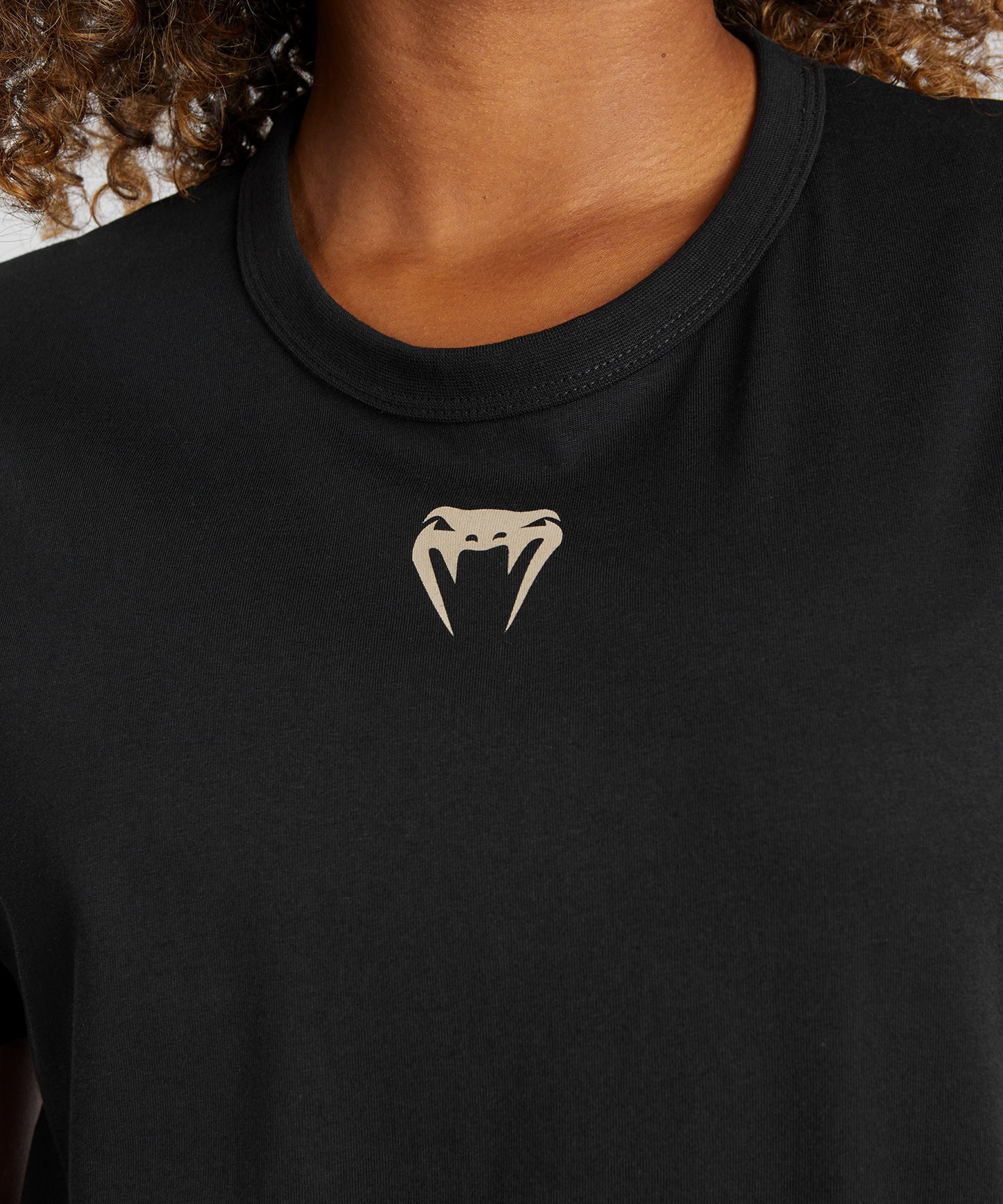 T-shirt à manches courtes en coton pour Femmes UFC Adrenaline by Venum Fight Week - Noir
