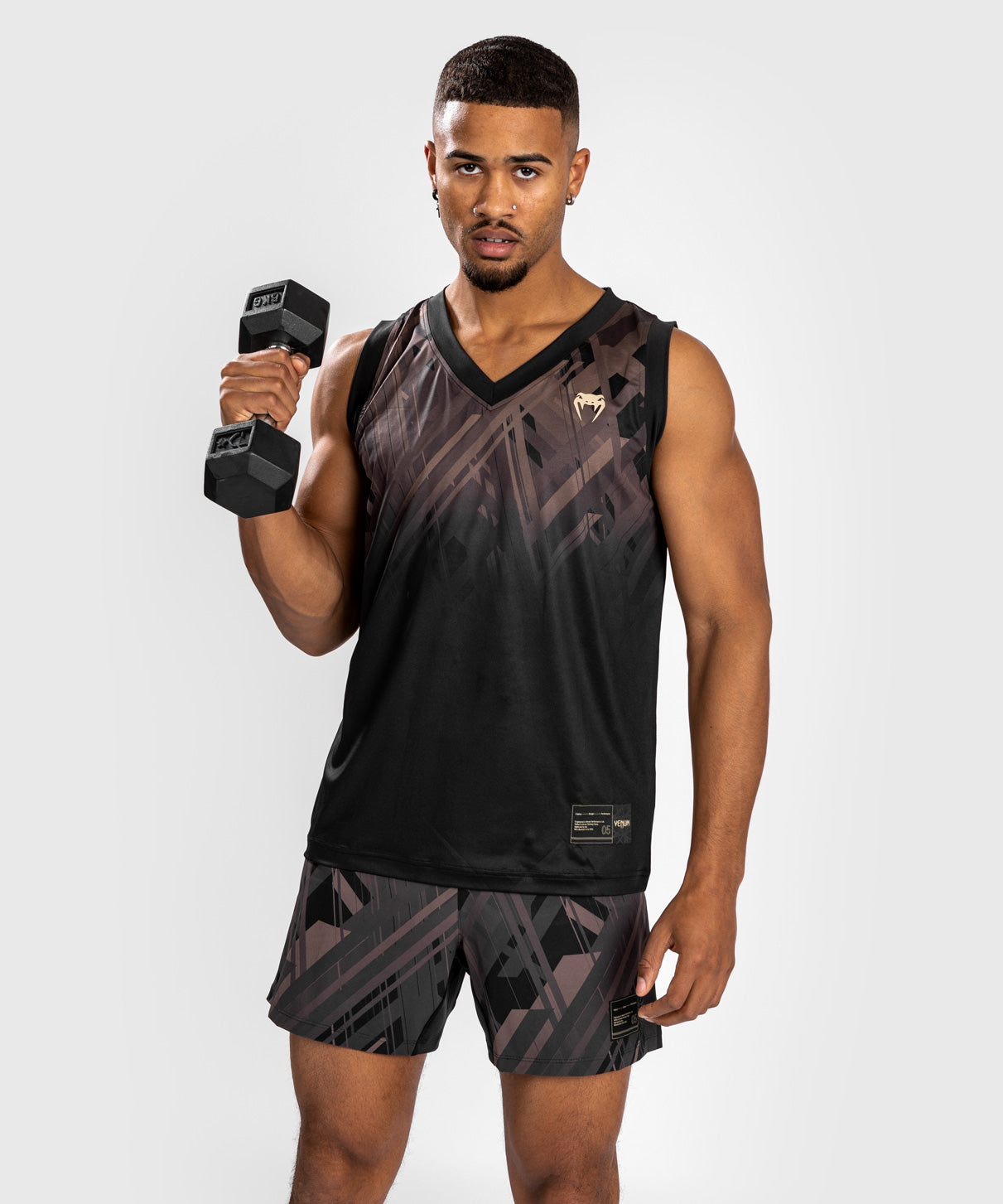 Venum Tecmo 2.0 Dry Tech Canotta - Nero/Marrone