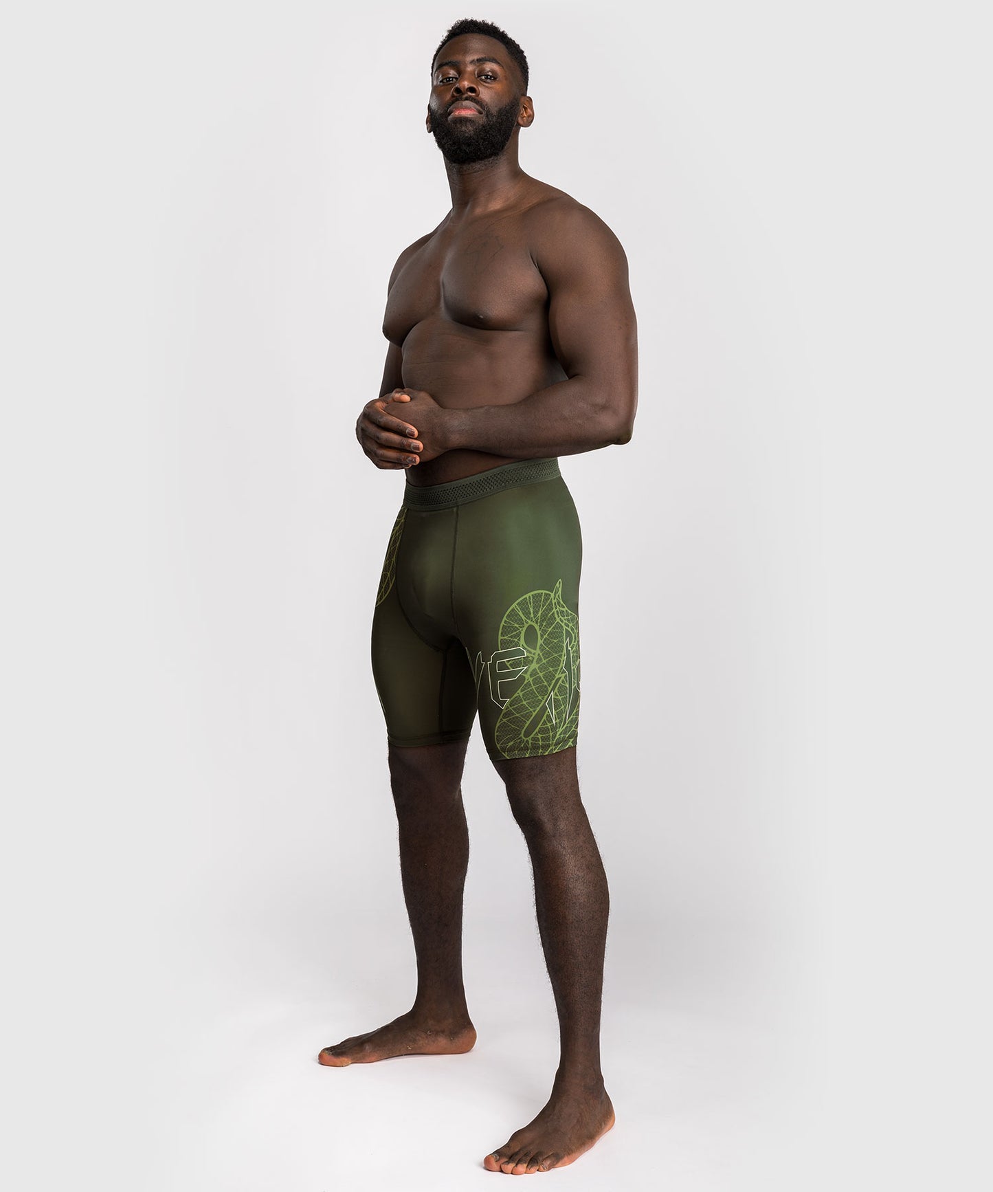 Venum Serpenti Compression Short - Khaki/Bronze/Ivory