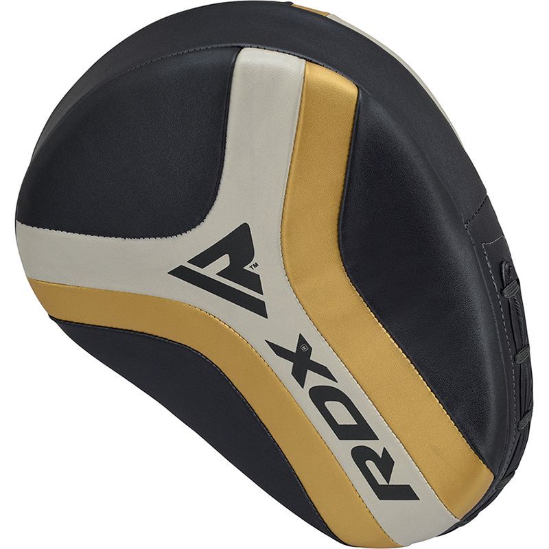 RDX Aura T-17 Thai Pads - Black/White/Gold