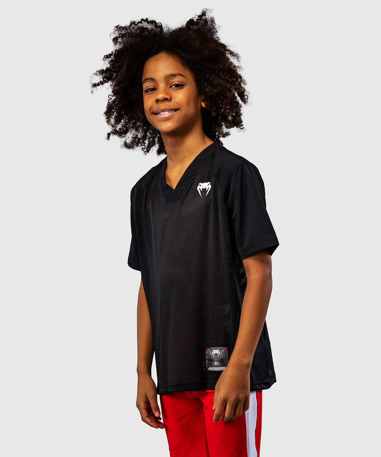 Venum Elite Fußball Kurzarmtrikot für Kinder - Schwarz