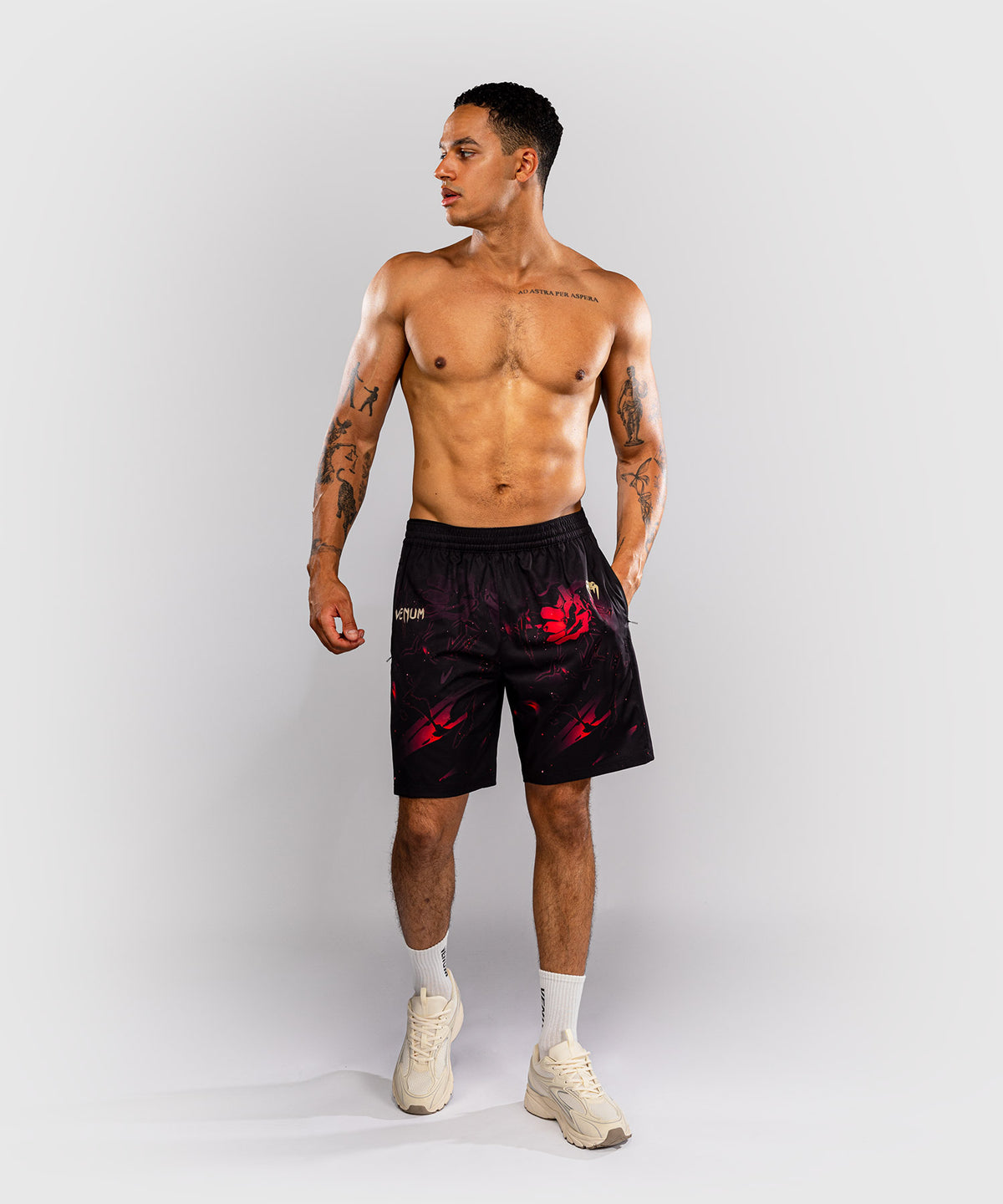 Jujutsu Kaisen x Venum Itadori Short de Entrenamiento – Negro/Rojo