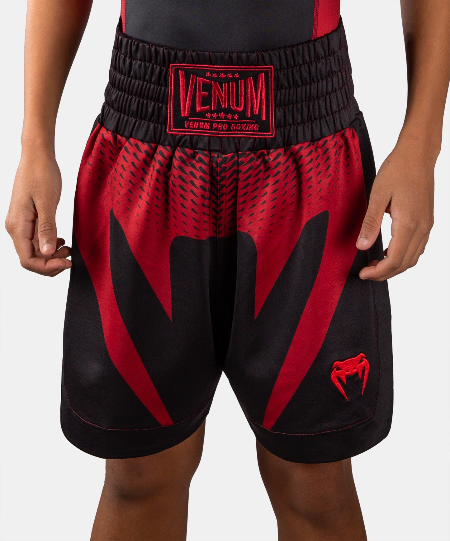 Short de Boxe Pour Enfant Venum Attack - Noir/Rouge