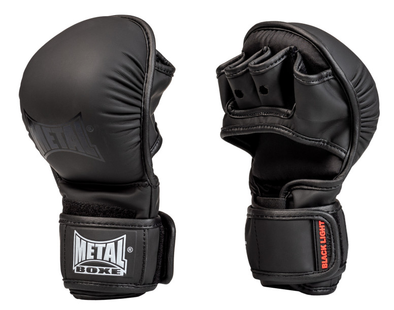 Gants de sparring MMA avec pouces Metal Boxe - Noir