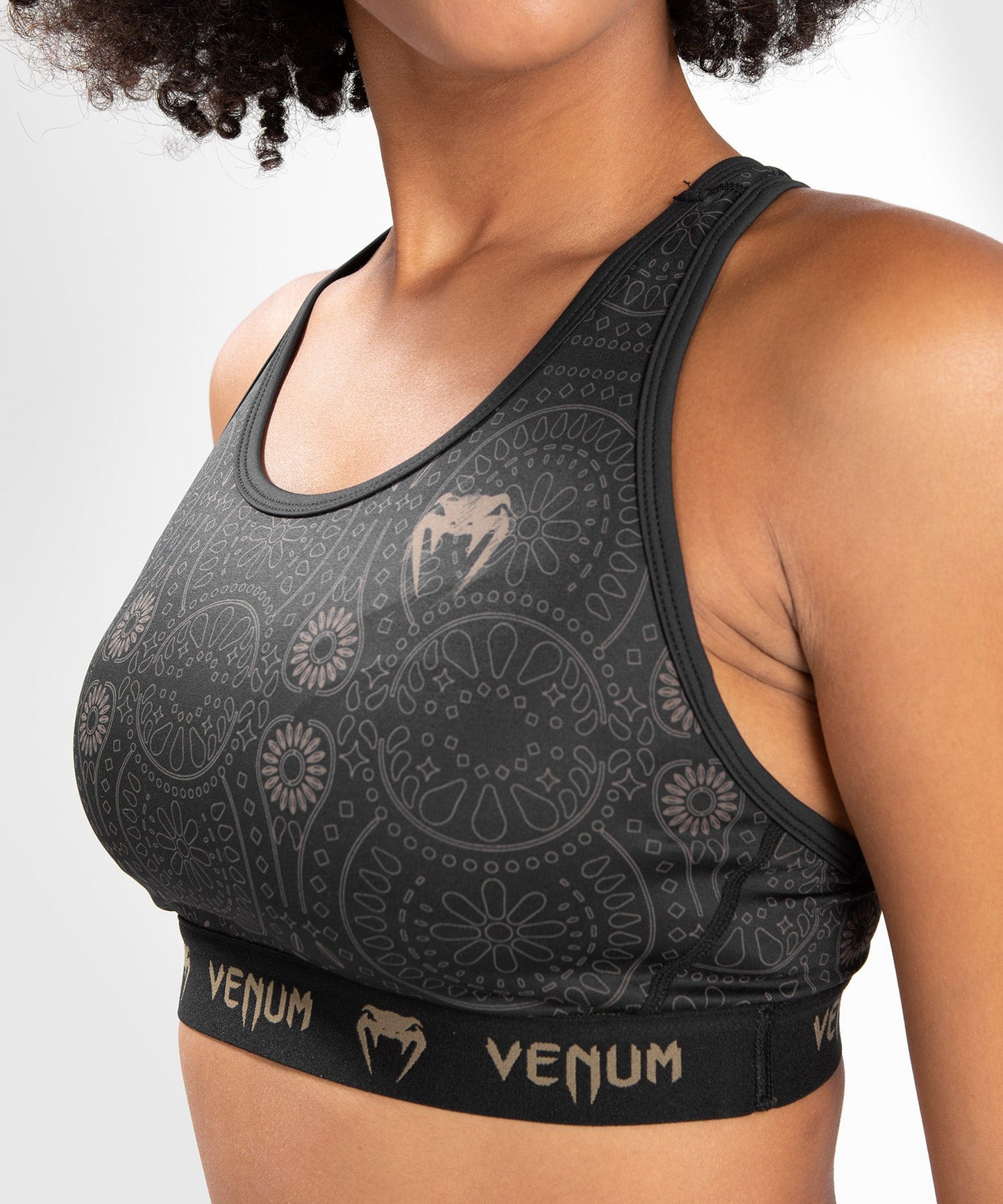 Venum Santa Muerte Dark Side Bra - Schwarz/Braun