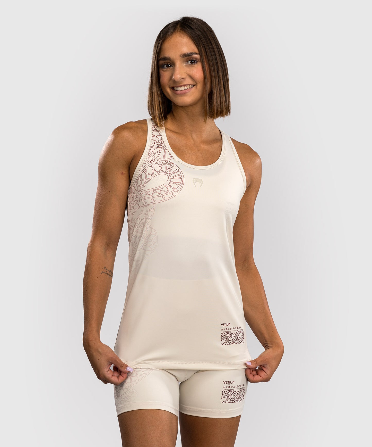 Venum Serpenti Women's Tank Top - Ivory/Bordeaux