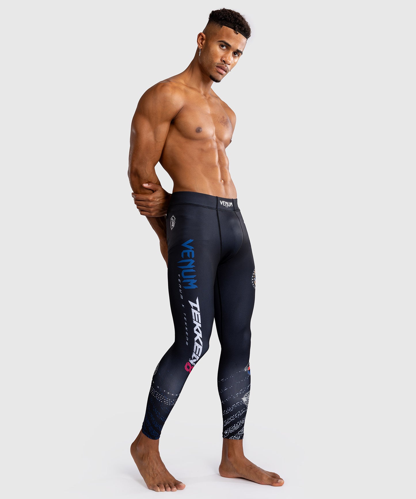 Venum x Tekken 8 Compression Pants - Paul Phoenix - Black/Blue