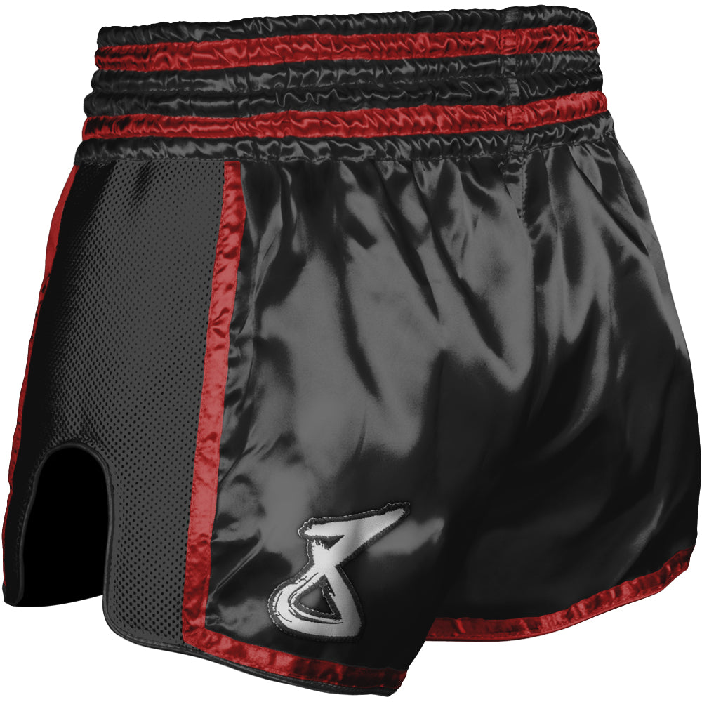 Short de Muay Thai 8 Weapons Super Mesh - Noir/Rouge