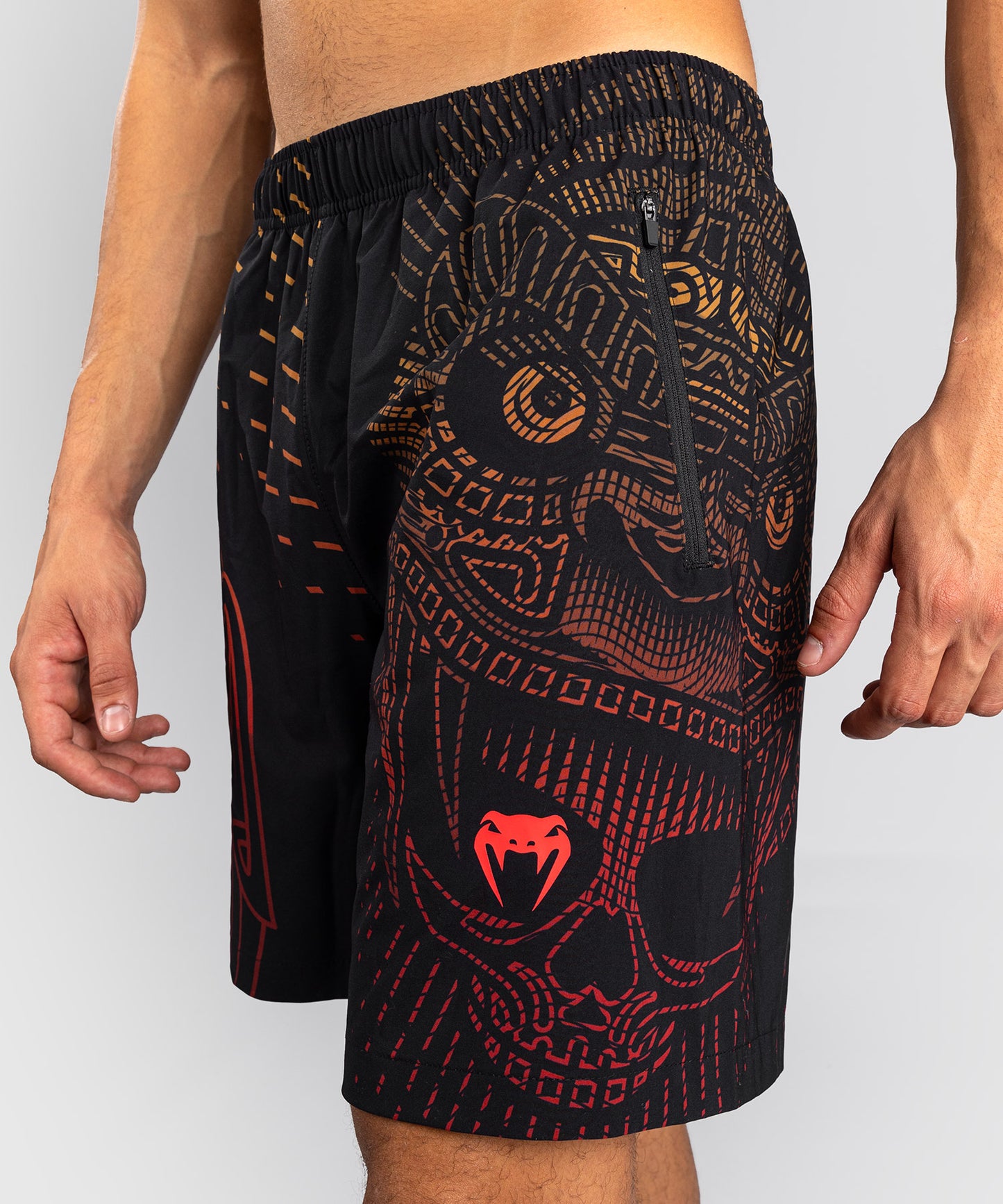 Venum Quetzal Fury Trainingsshorts - Schwarz/Fury Rot/Tangerine
