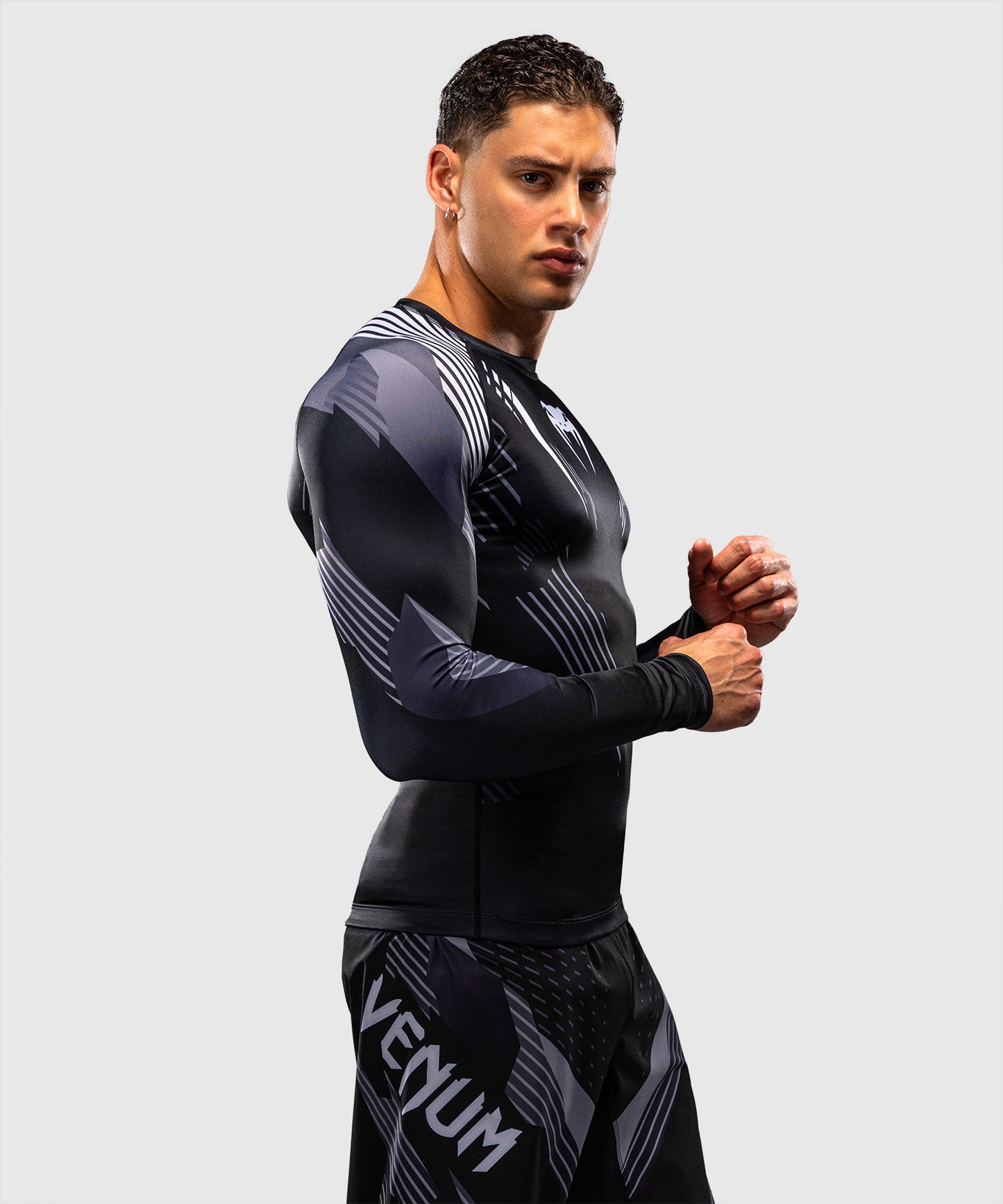 Venum No-Gi 6.0 Rashguard Manga Larga - Negro/Blanco
