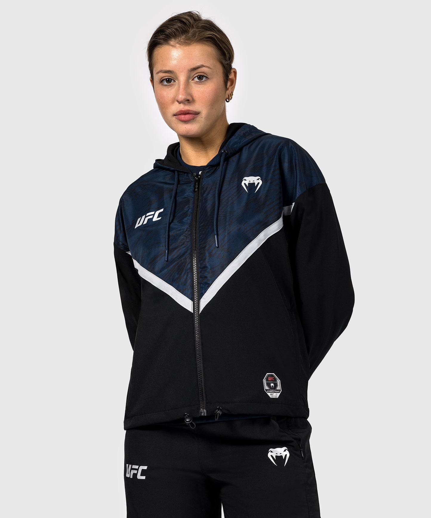 Veste à Capuche Zippé pour Femmes UFC Fusion by Venum Fight Week - Bleu Océanique