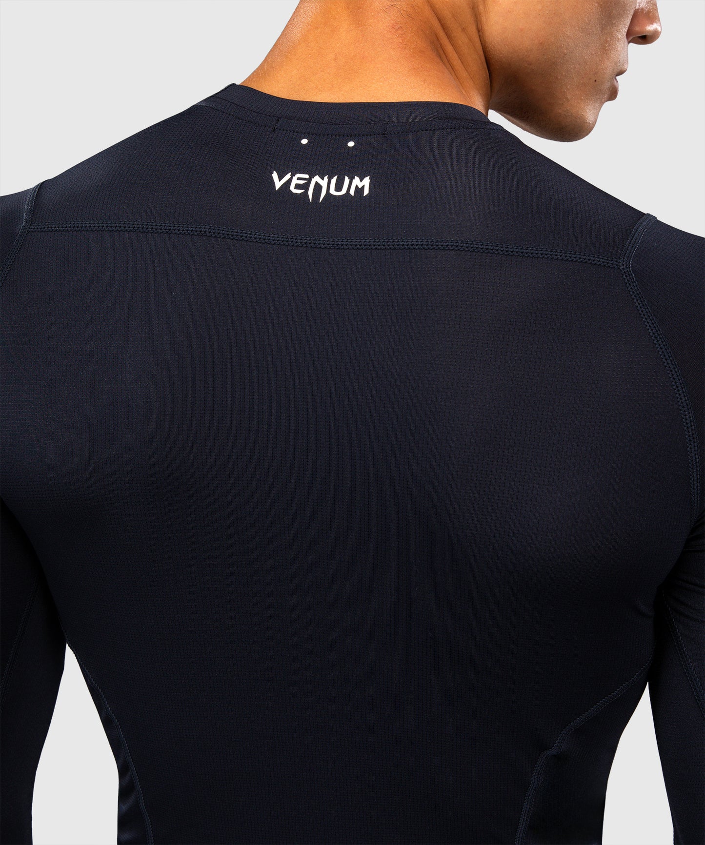 Venum G-Core Long Sleeve Rashguard - Navy Blue/White