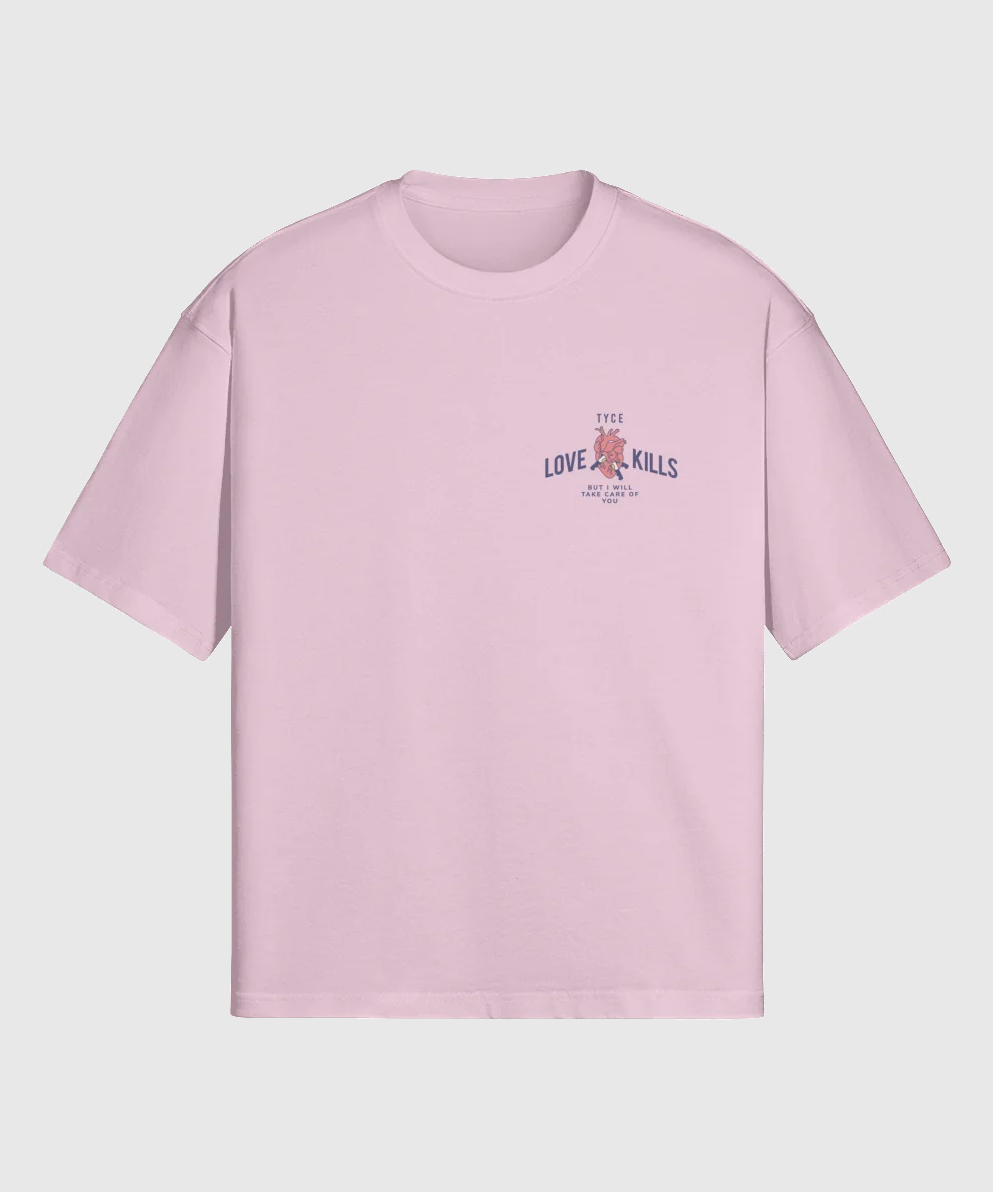 TYCE LOVE KILLS Oversized T-Shirt - Pink