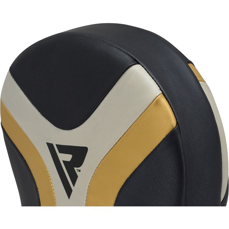 RDX Aura T-17 Thai Pads - Black/White/Gold