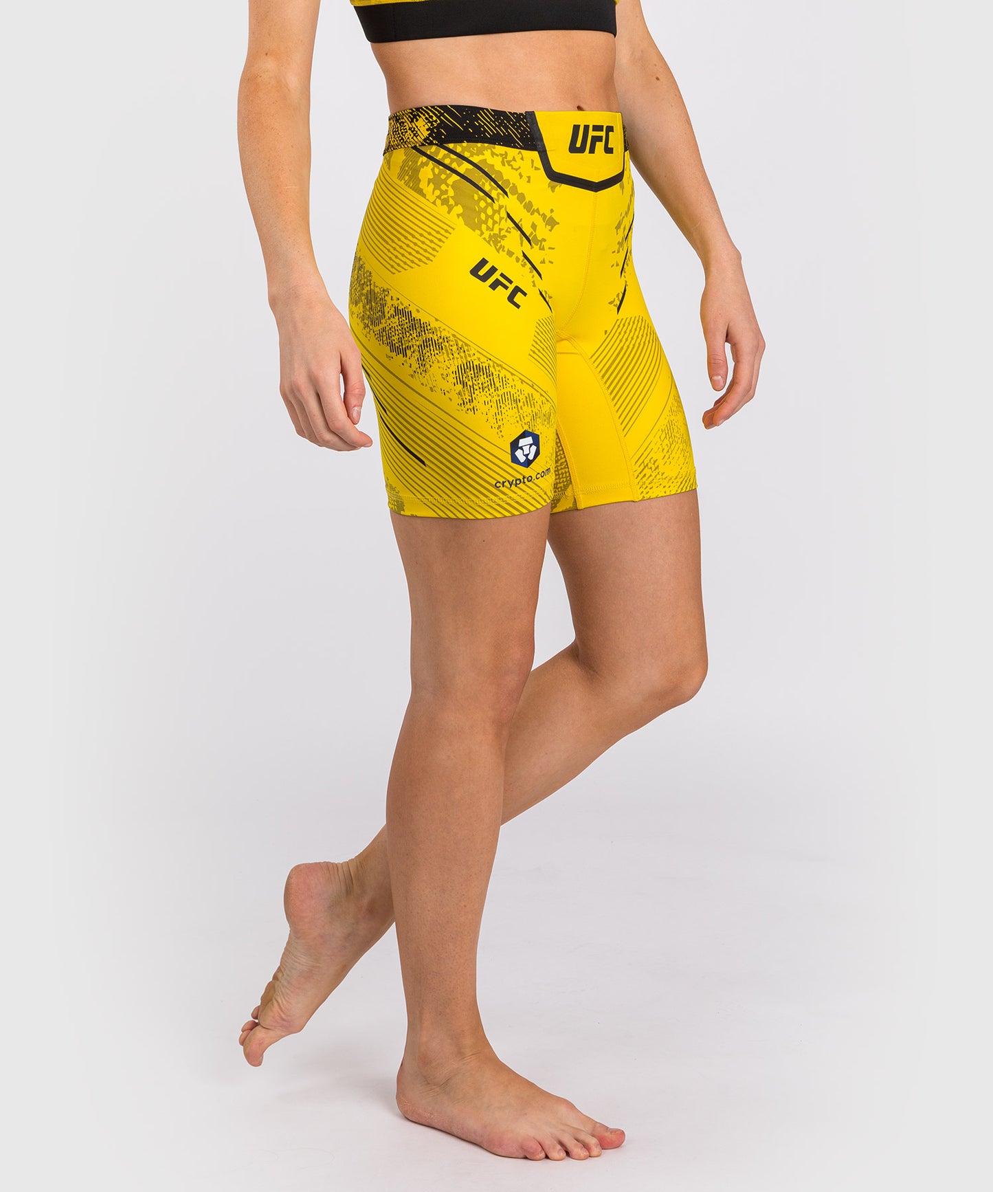 Short de compression Long Fit pour Femmes UFC Adrenaline by Venum Authentic Fight Night - Jaune