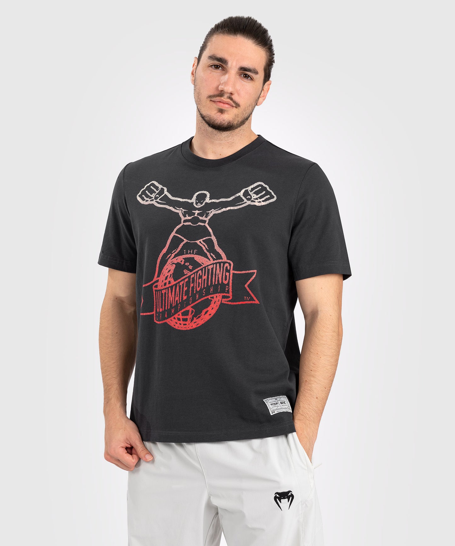 UFC by Venum Ulti-Man T-Shirt - Grey/Red  