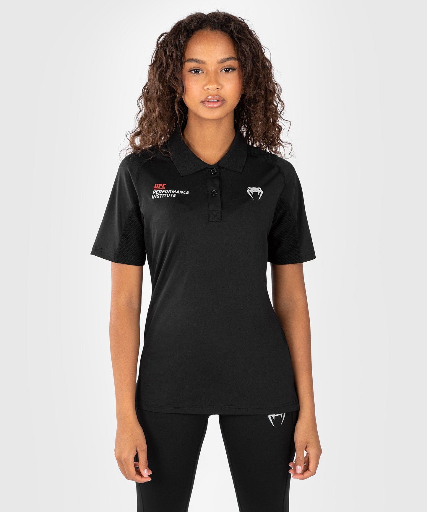 Women's UFC performance polo Venum Performance Institute 2.0 - black/red