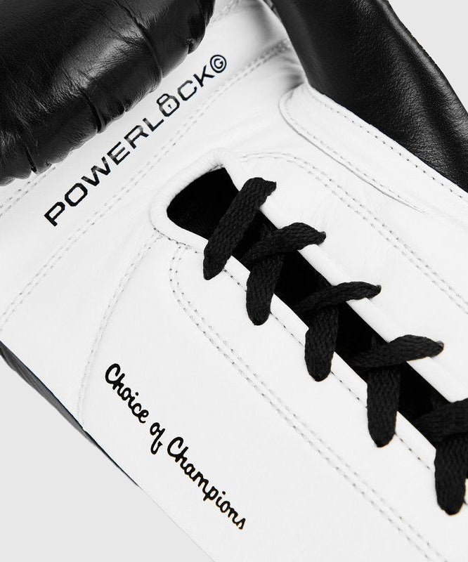 Gants de boxe à lacets Everlast Powerlock Pro OG - Noir/Blanc