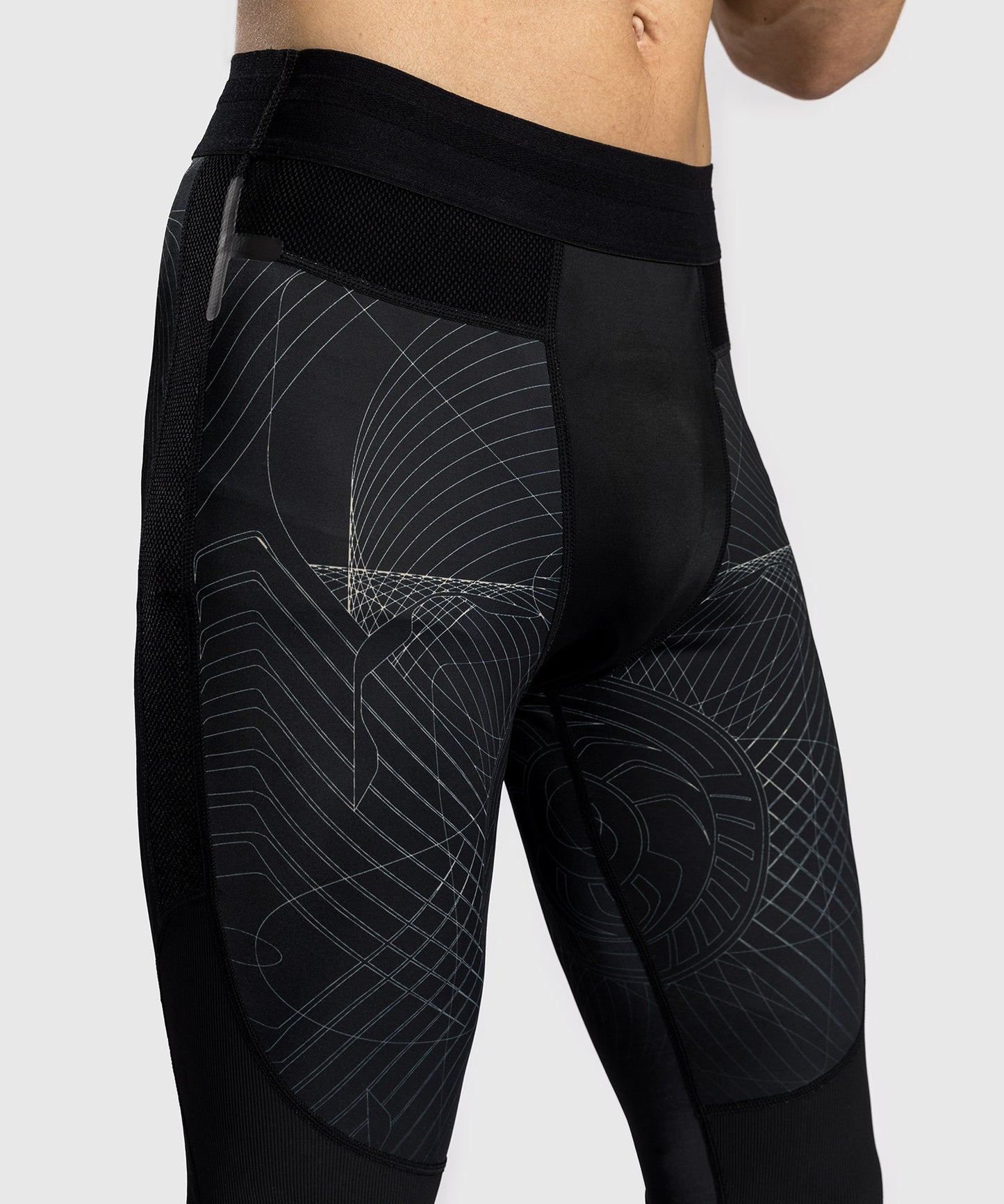 Venum G-Fit Air Kompressionshose für Männer - Tiefschwarz/Wüstensand