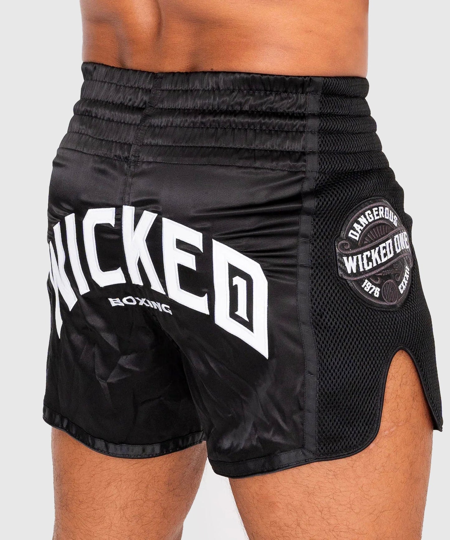Wicked One Block Pantalones de Muay Thai - Negro