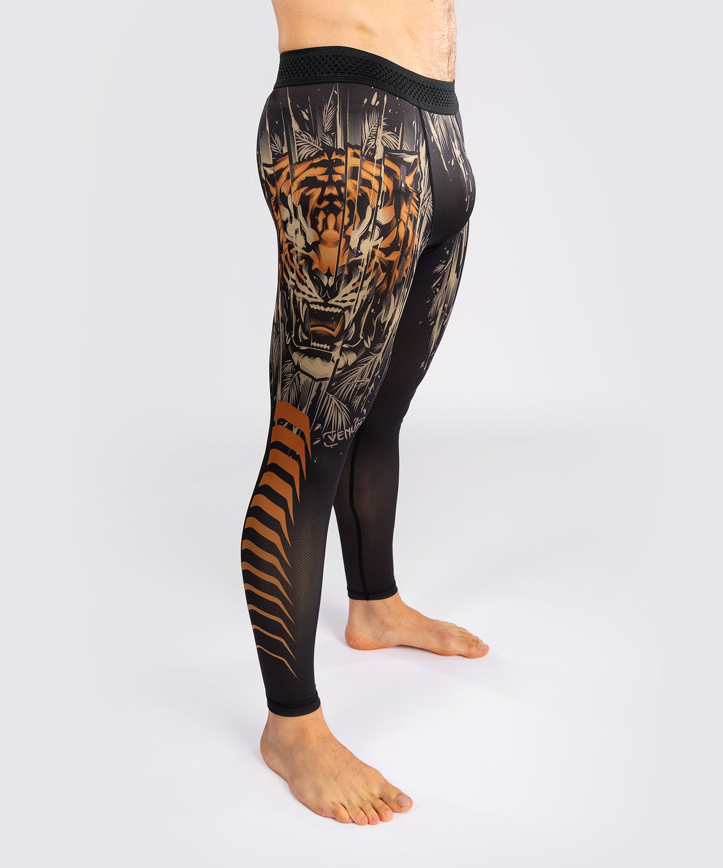 Venum Tiger Spats para Hombre - Negro/Naranja Neón