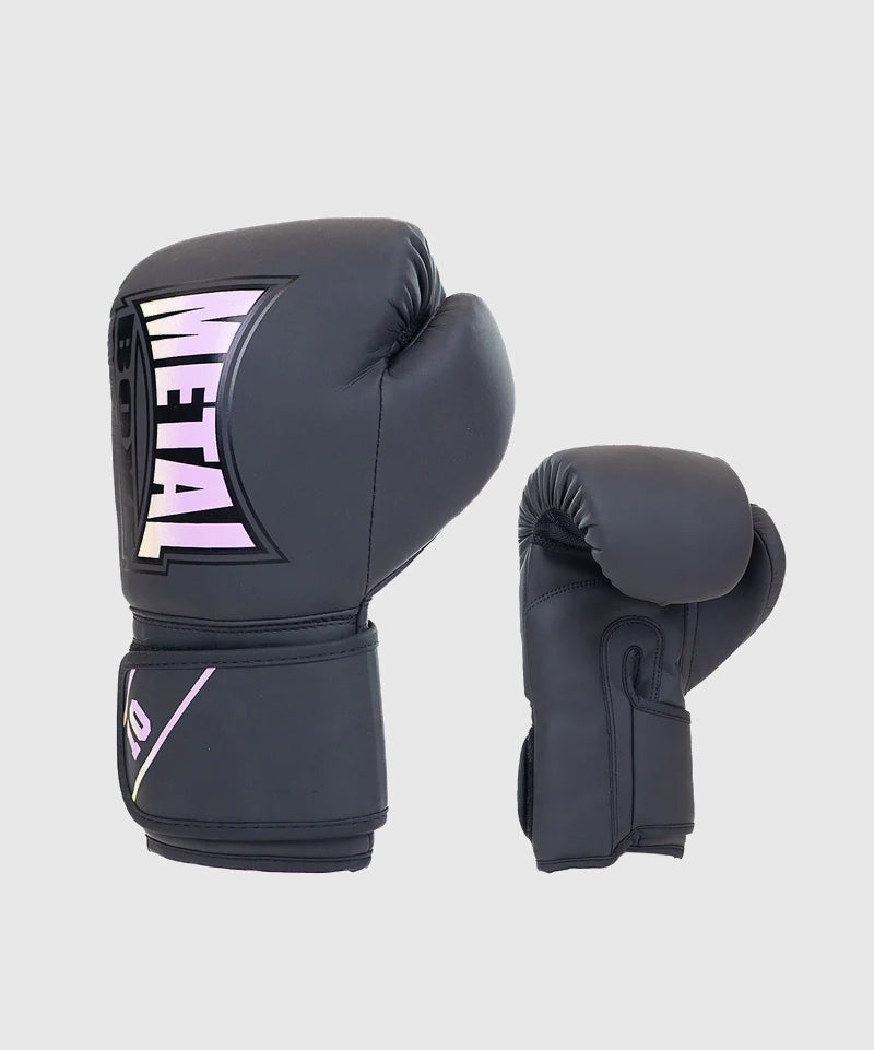 Metal Boxe Starter Post Cutting Treats Guantes de Entrenamiento - Negro