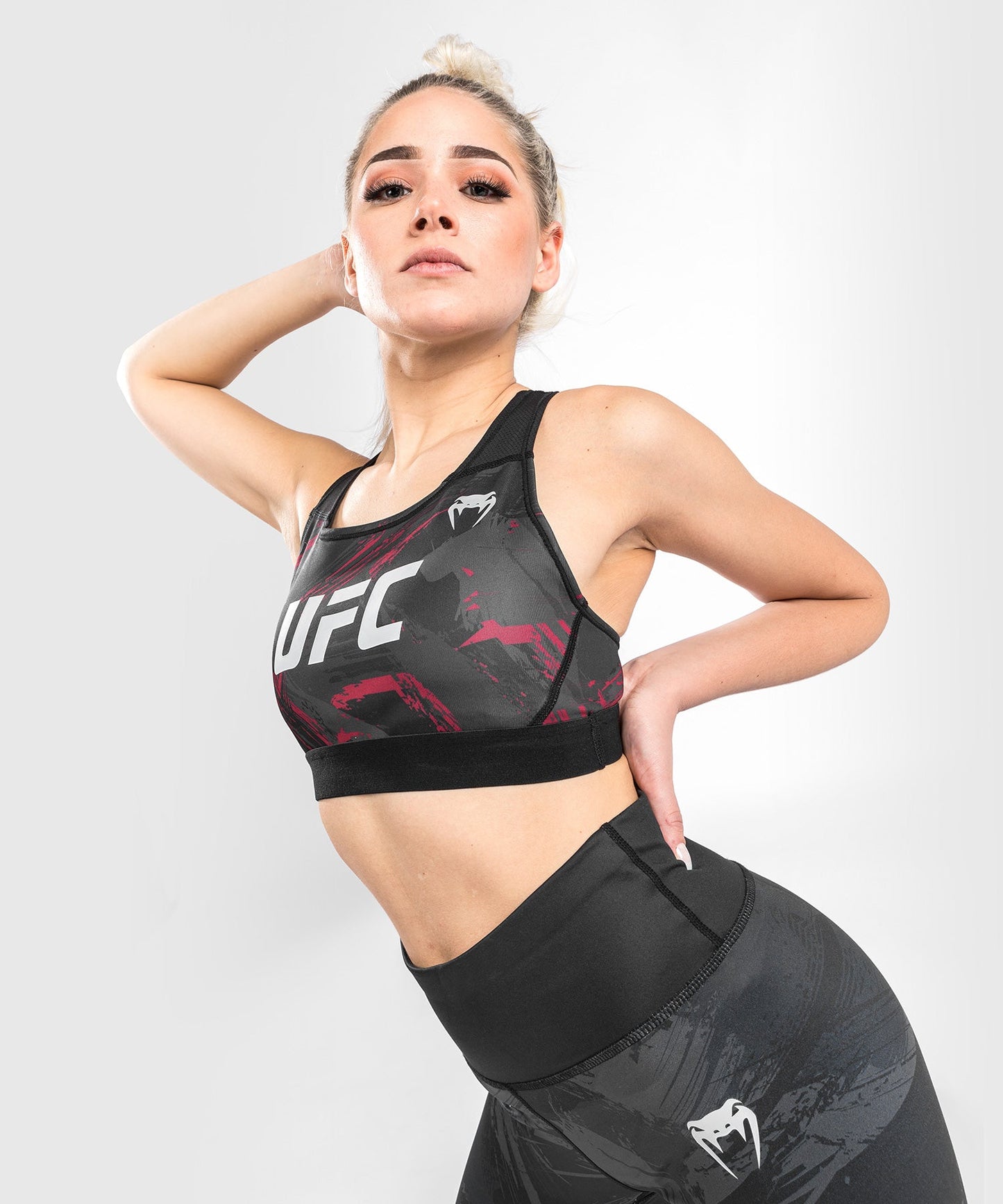 Women's UFC Venum Authentic Fight Week 2.0 Sports Bra - Black/Red