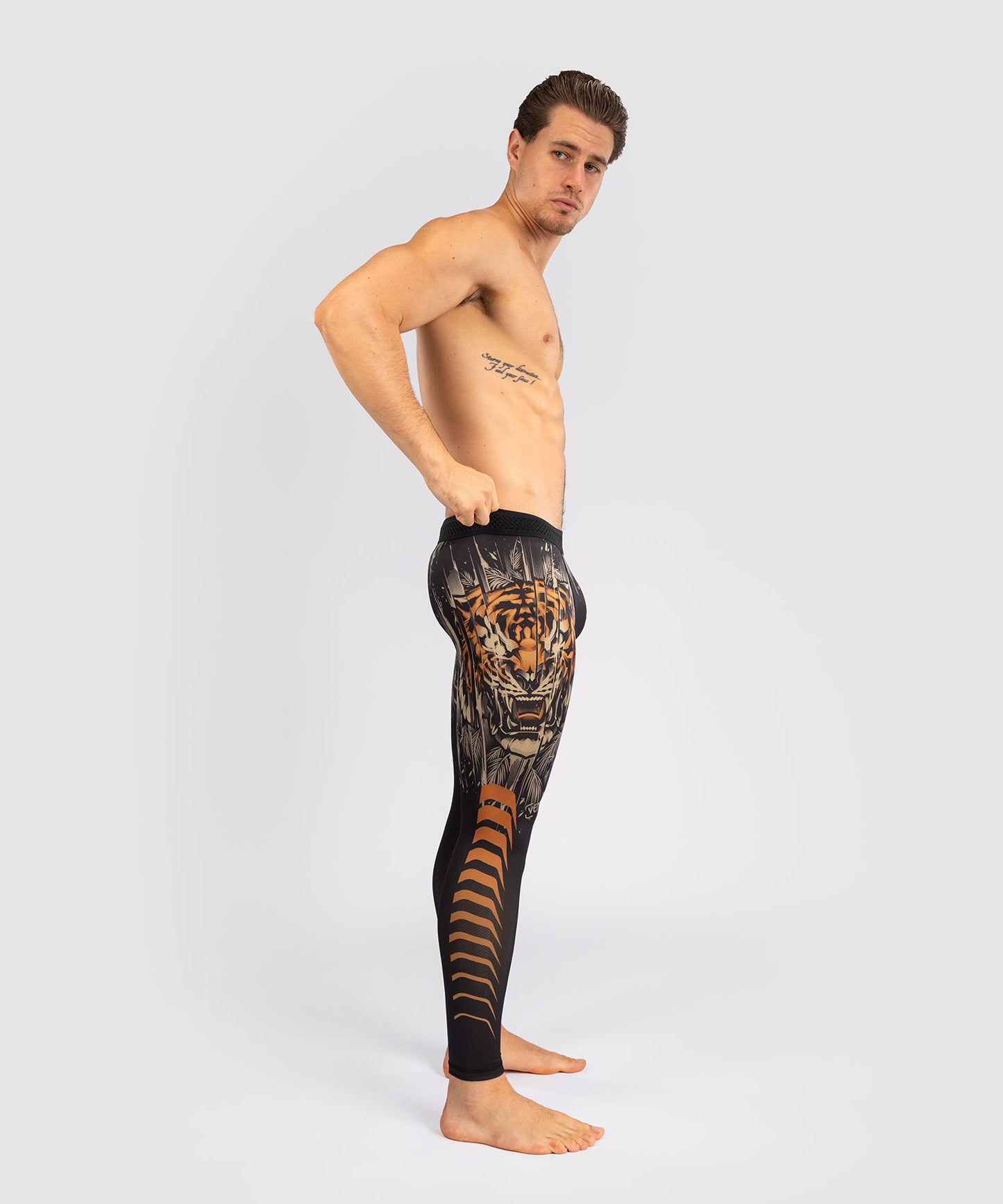 Venum Tiger Spats para Hombre - Negro/Naranja Neón