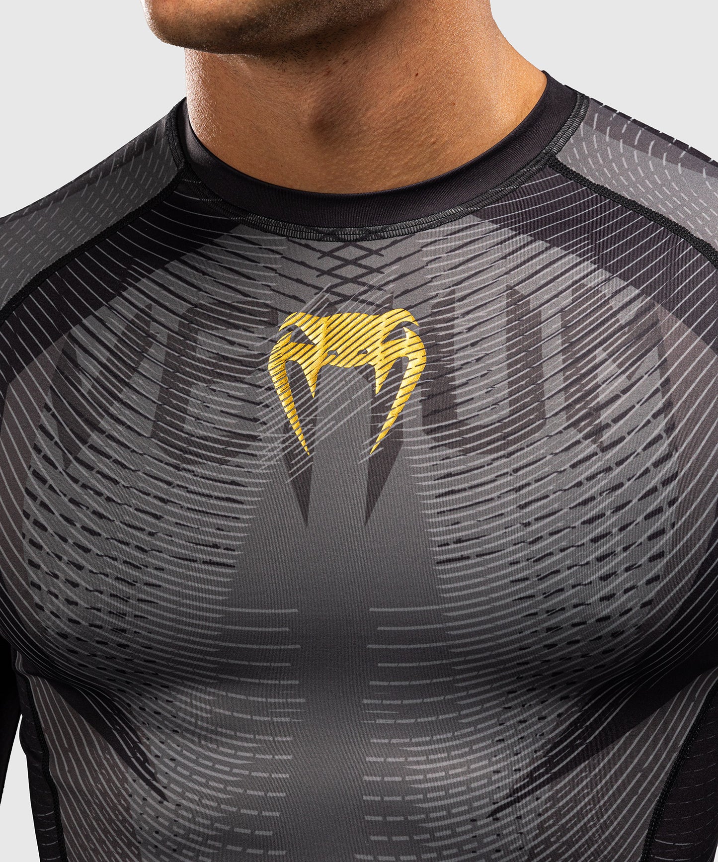 Venum Galactic 3.0 Langarm Rashguard - Schwarz/Gold