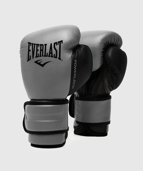 Everlast Powerlock 2 Boxing Gloves – Grey – Dragon Bleu