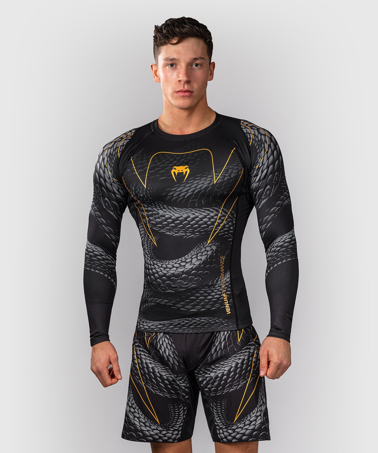 Venum Matupa Langarm Rashguard - Schwarz/Grau/Gold