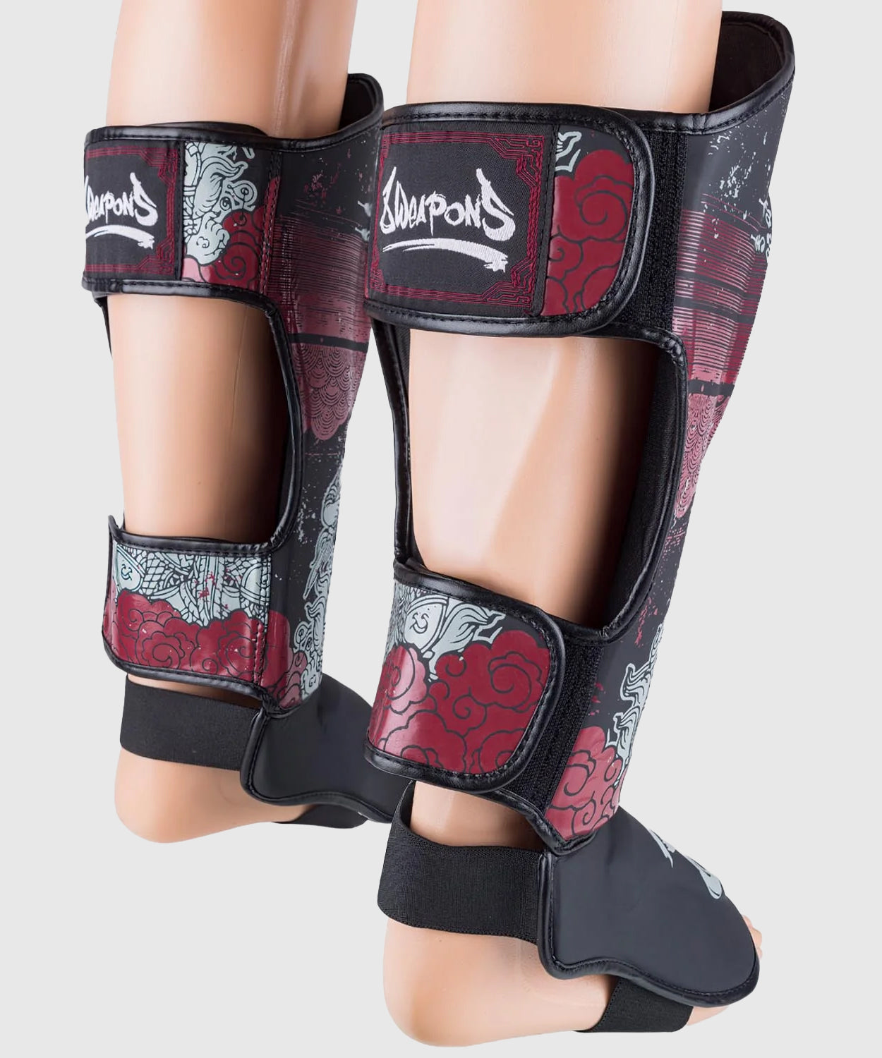 8 Weapons Hanuman Yant Shin Guards - Black/Red