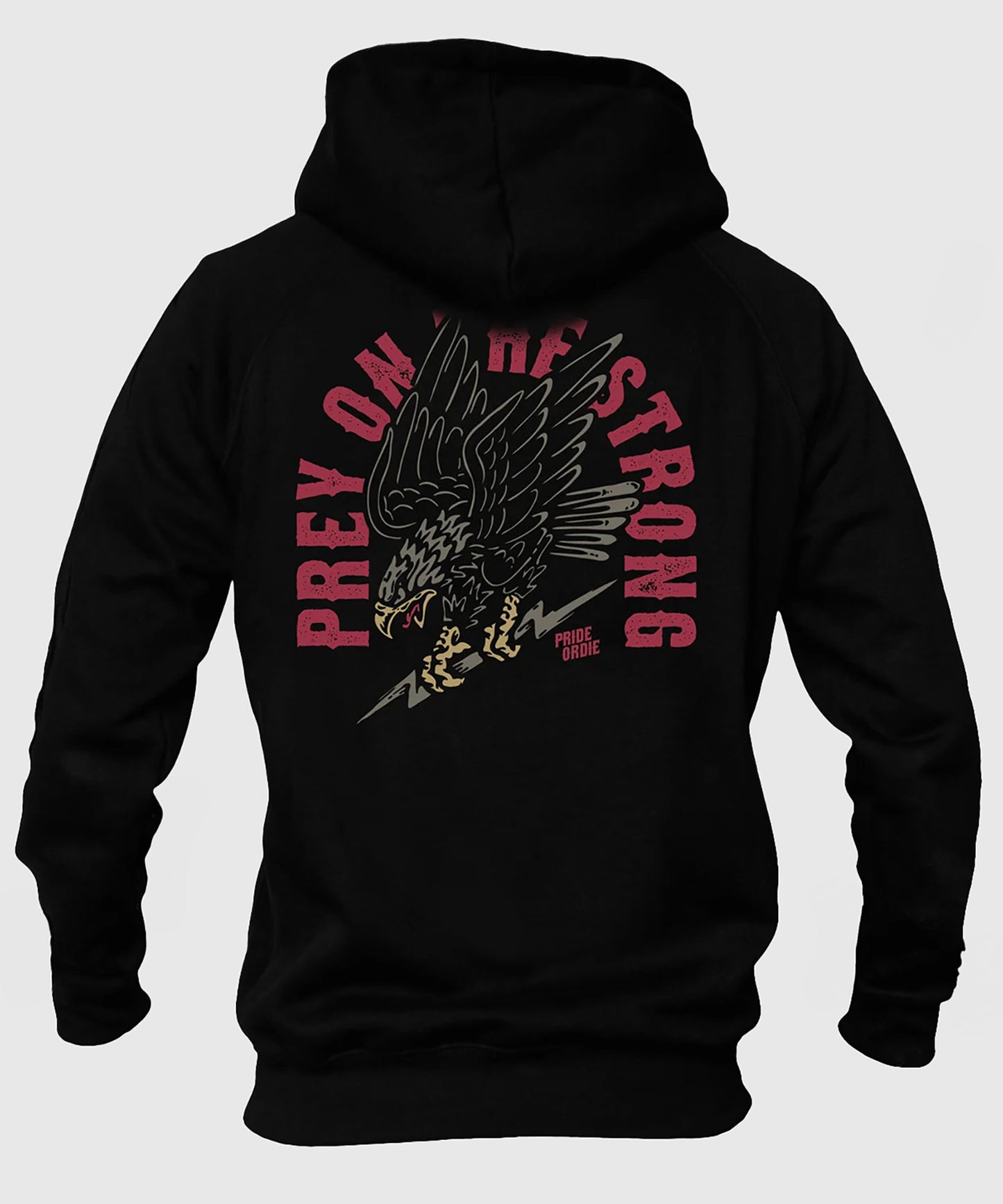 Kapuzen-Sweatshirt Pride Or Die "Prey On The Strong" - Schwarz