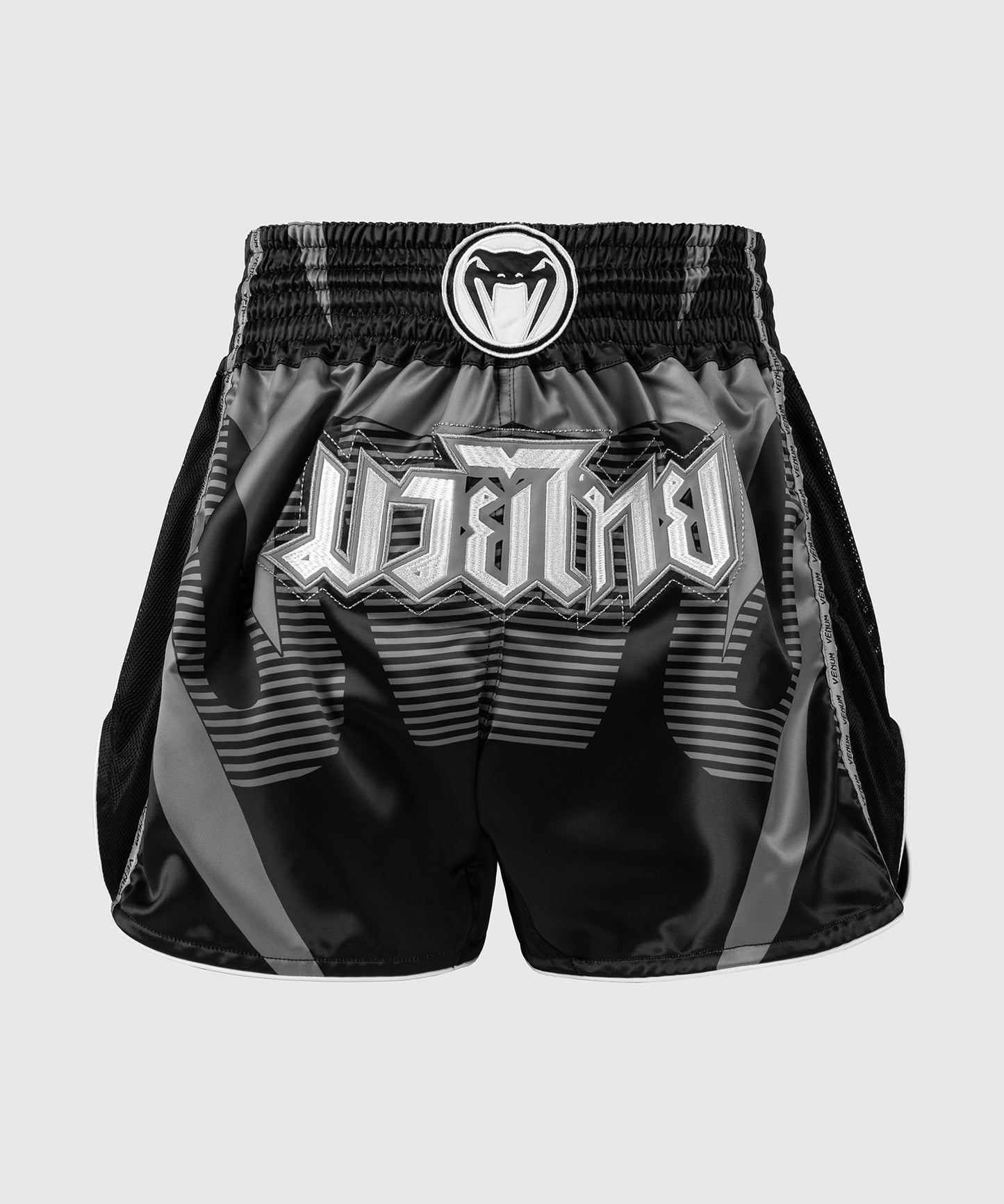 Venum Adrenaline Muay Thai Shorts - Black/Silver Grey