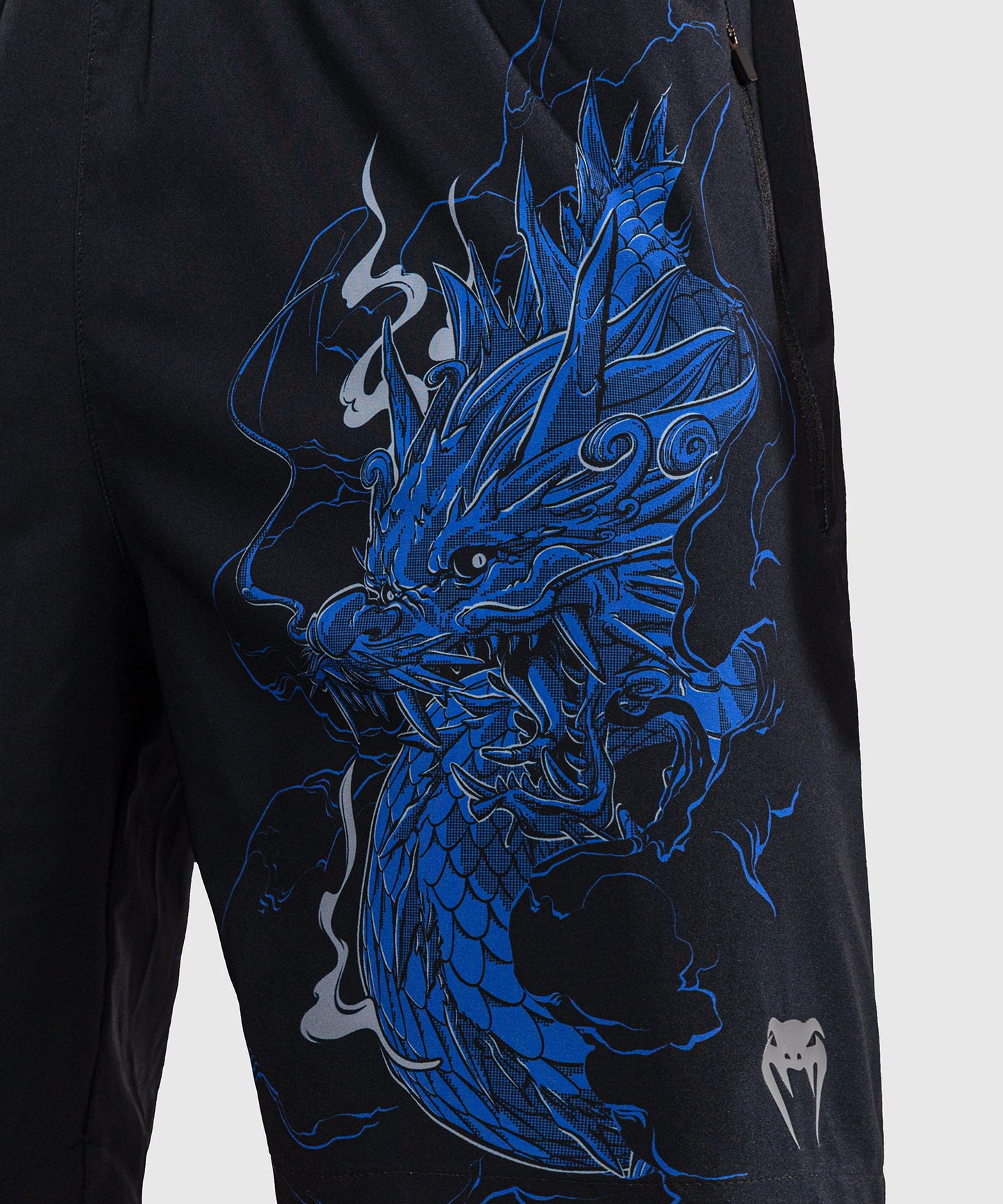 Short d’Entraînement Venum Thunder Dragon – Noir/Bleu Royal