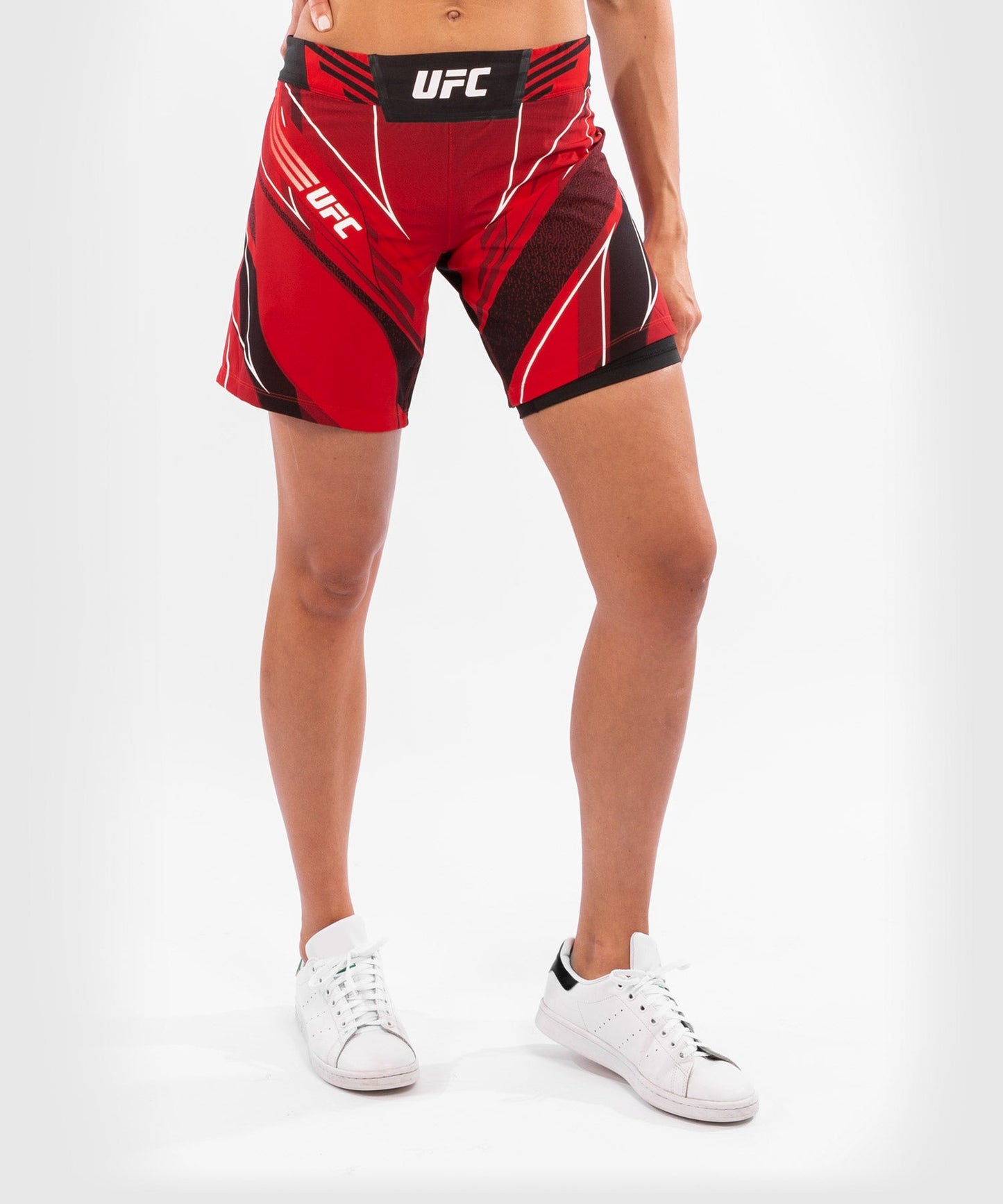 Women's UFC Fightshort Venum Authentic Fight Night - Long Cut - Red