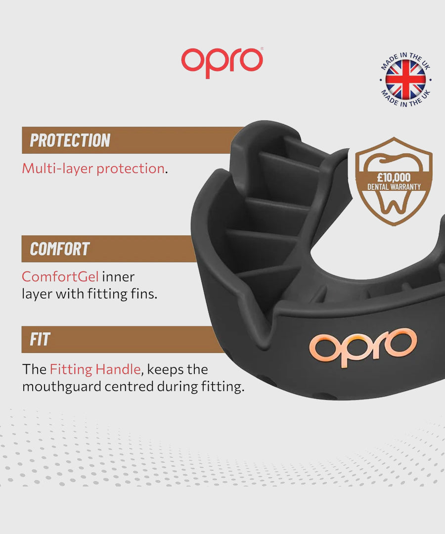 Protège-Dents Opro Ufc Silver - Noir/Bronze