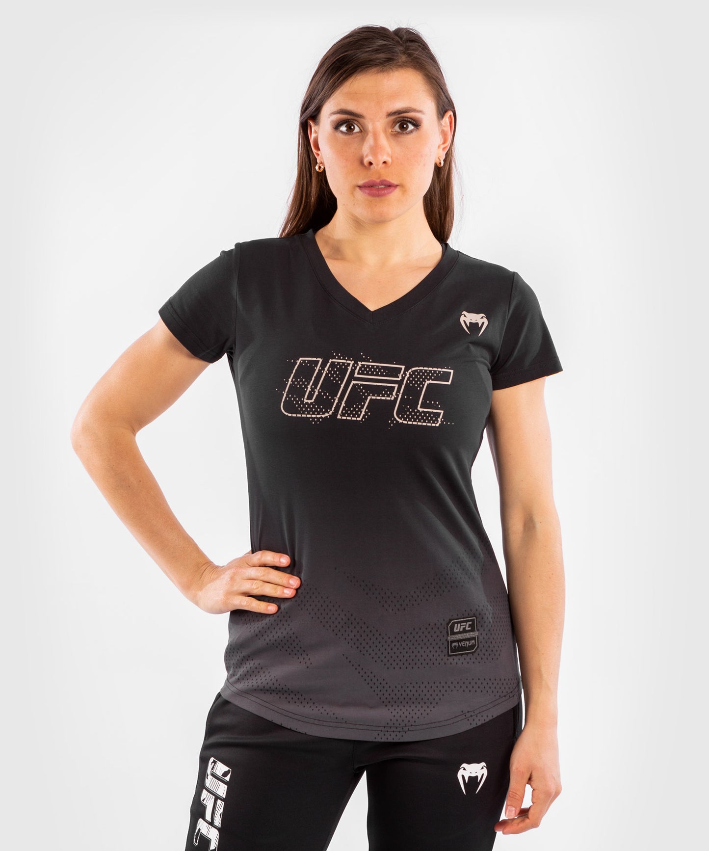 T-shirt Manches Courtes Femme UFC Venum Authentic Fight Week - Noir