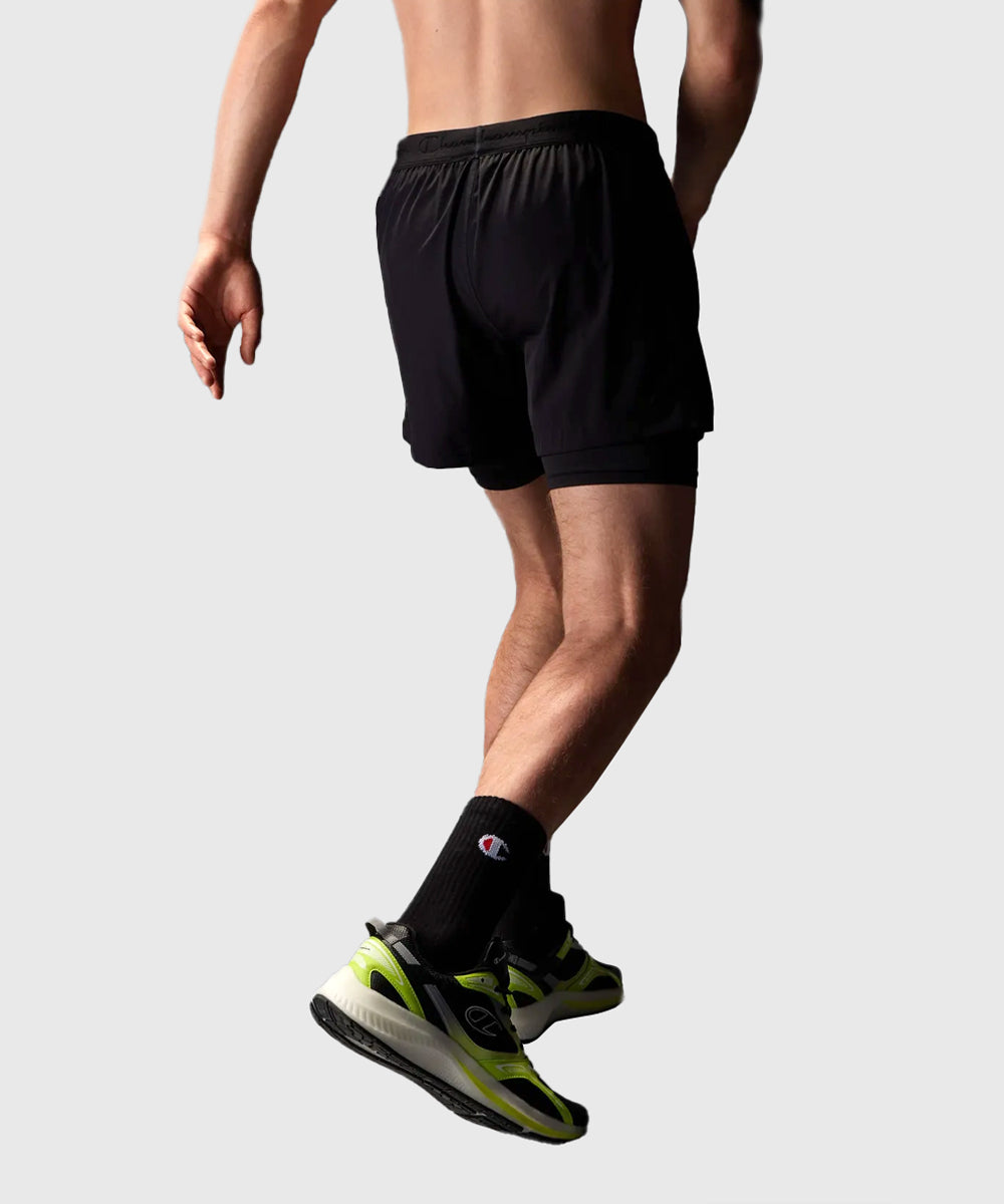 Short De Sport 2 En 1 Champion - Noir
