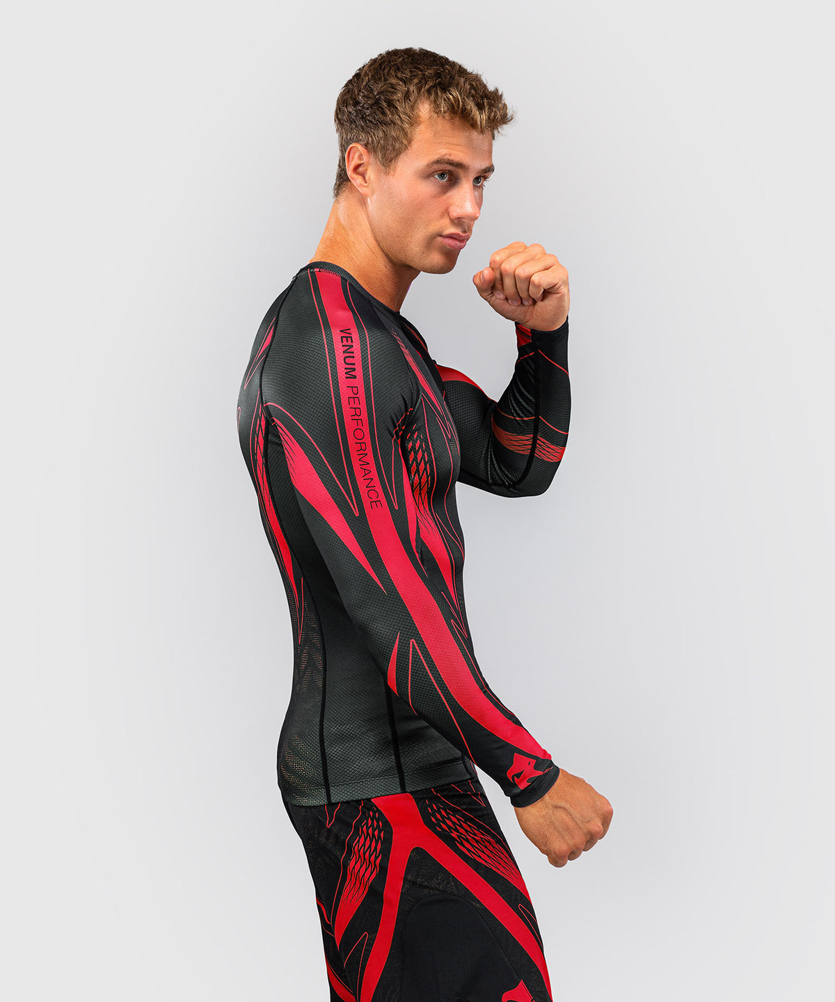 Venum Amazonia Reborn Maglia a compressione a maniche lunghe - Nero/Rosso
