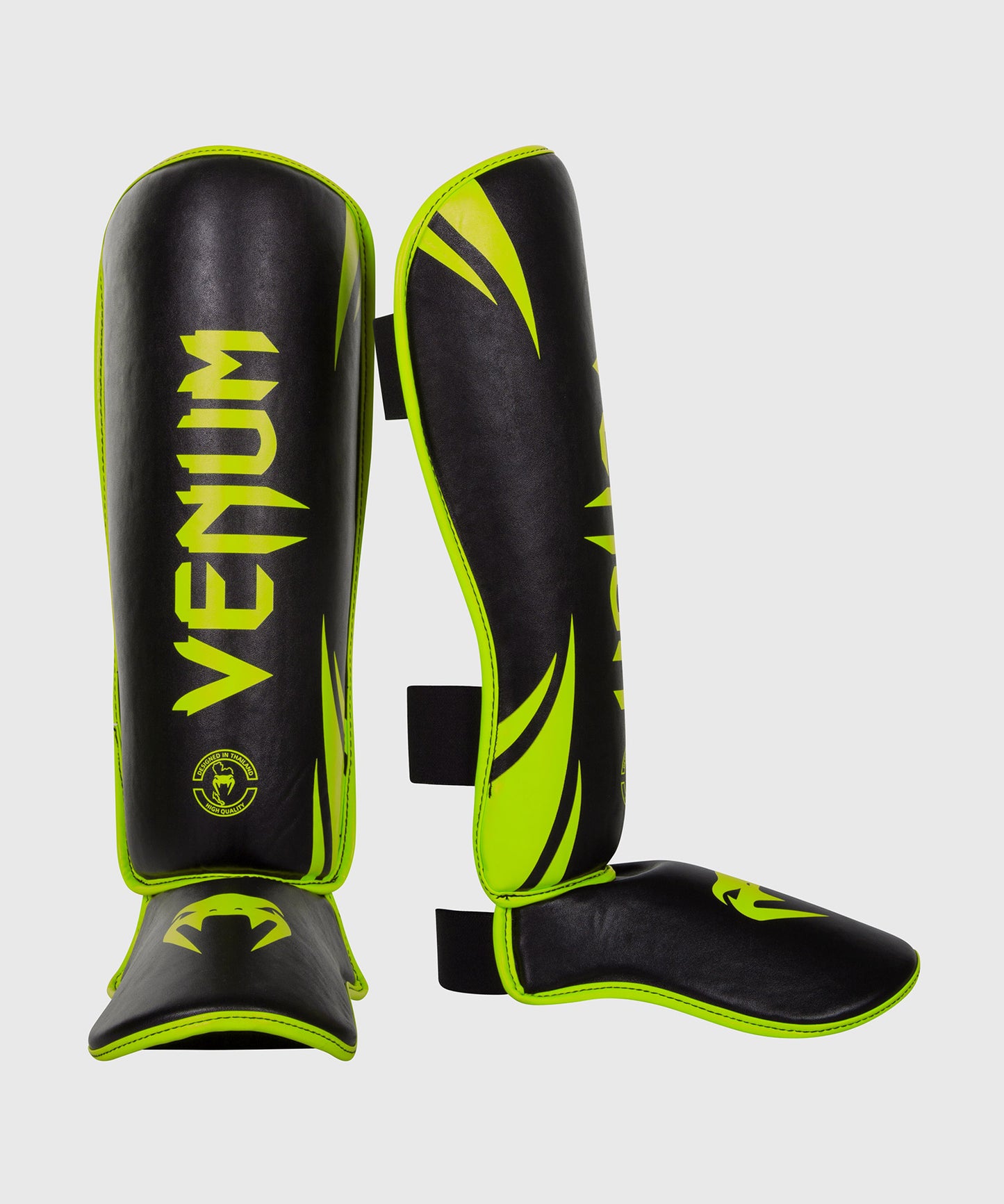 Venum Challenger Shin Guards - Black/Yellow
