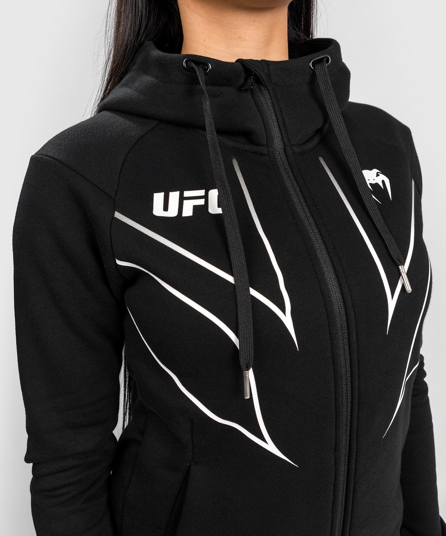 Women's UFC Zipped Sweatshirt Venum Fight Night 2.0 Replica - Black