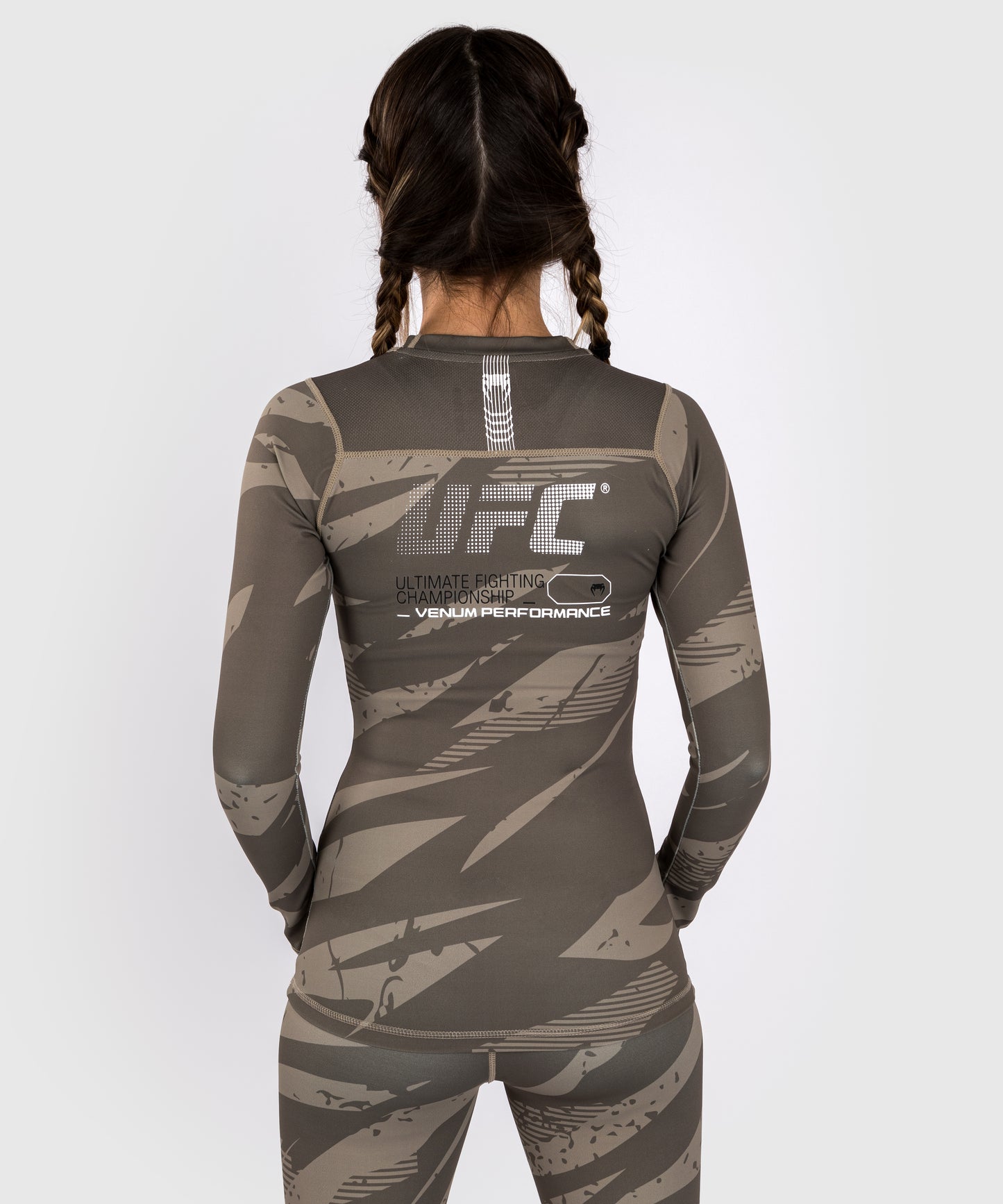 UFC Adrenaline by Venum Fight Week Frauen Performance Langarm Rashguard - Charcoal Grey