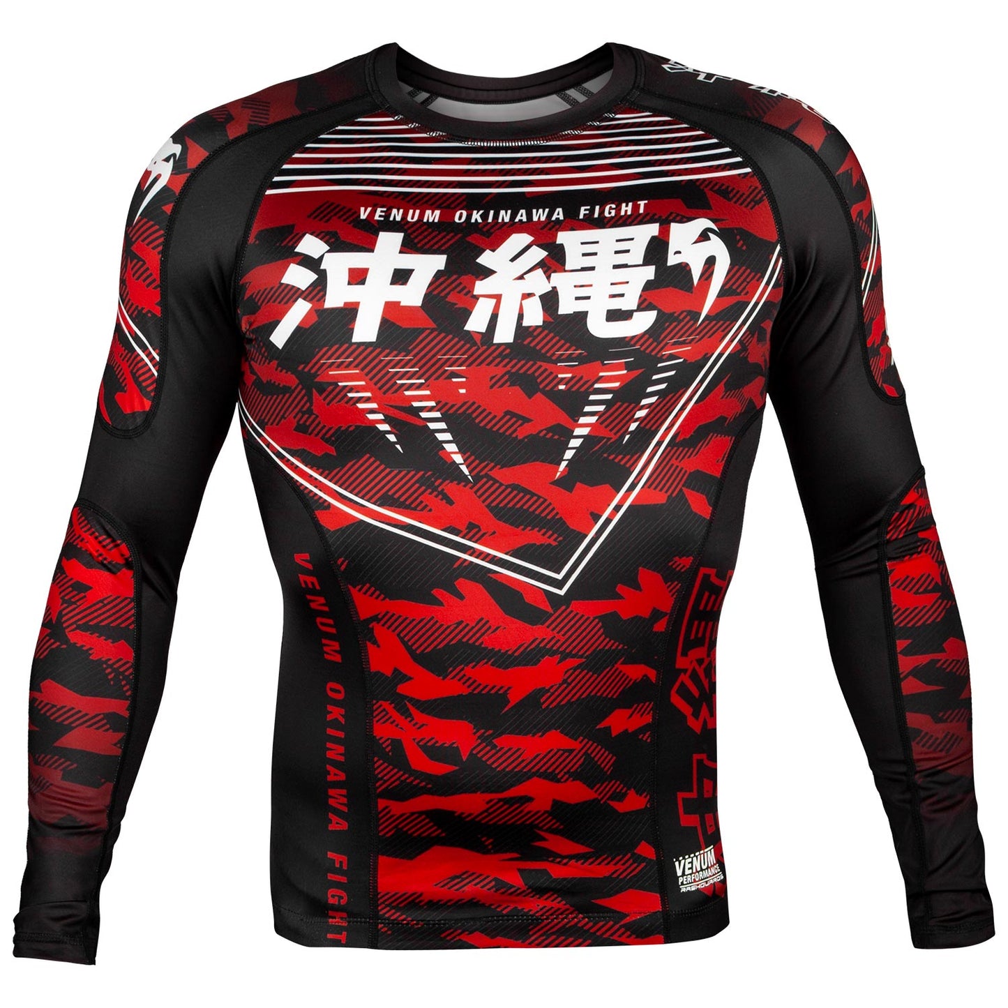 Rashguard Venum Okinawa 2.0 - Long Sleeve - Black/White/Red