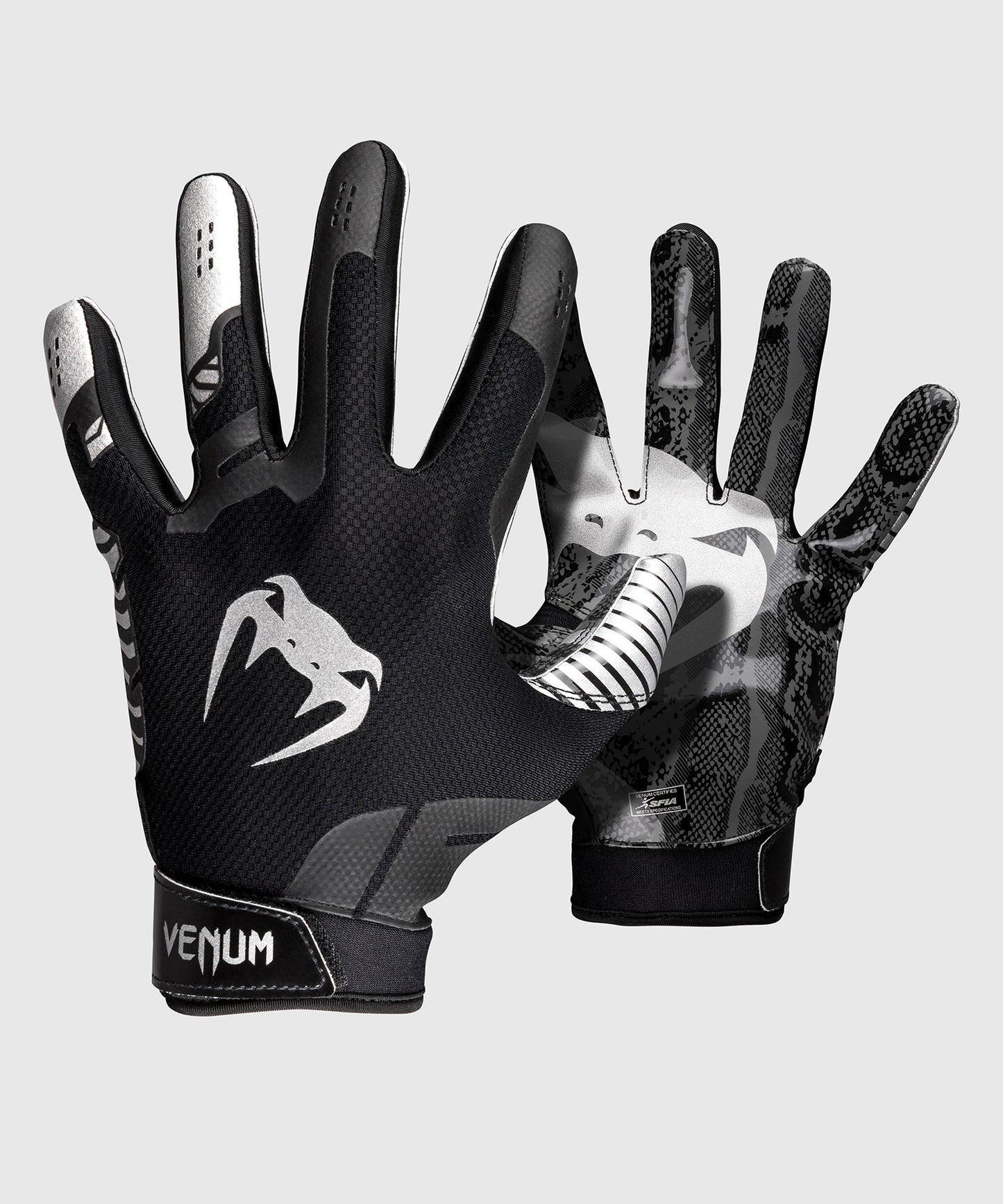 Gants de Football Venum Elite - Noir/Argent