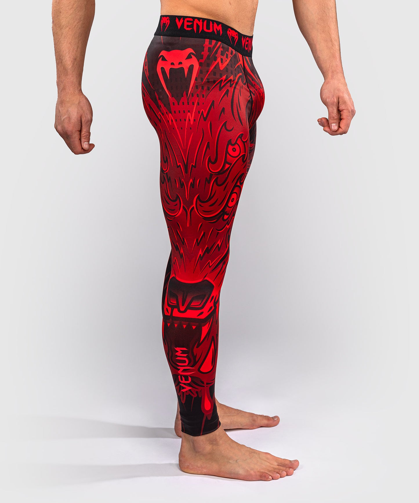 Venum Wolf Atak Spats – Negro/Rojo