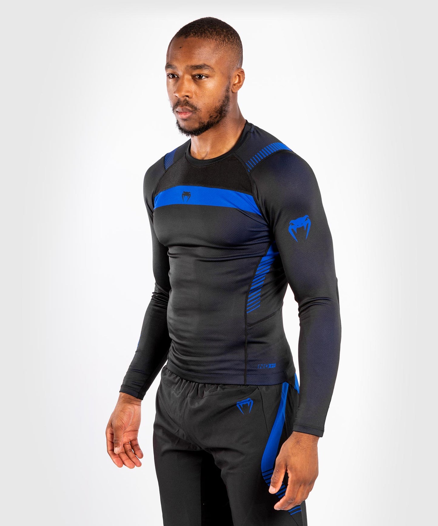 T-shirt de Compression Venum NoGi 3.0 - Manches Longues - Noir/Bleu