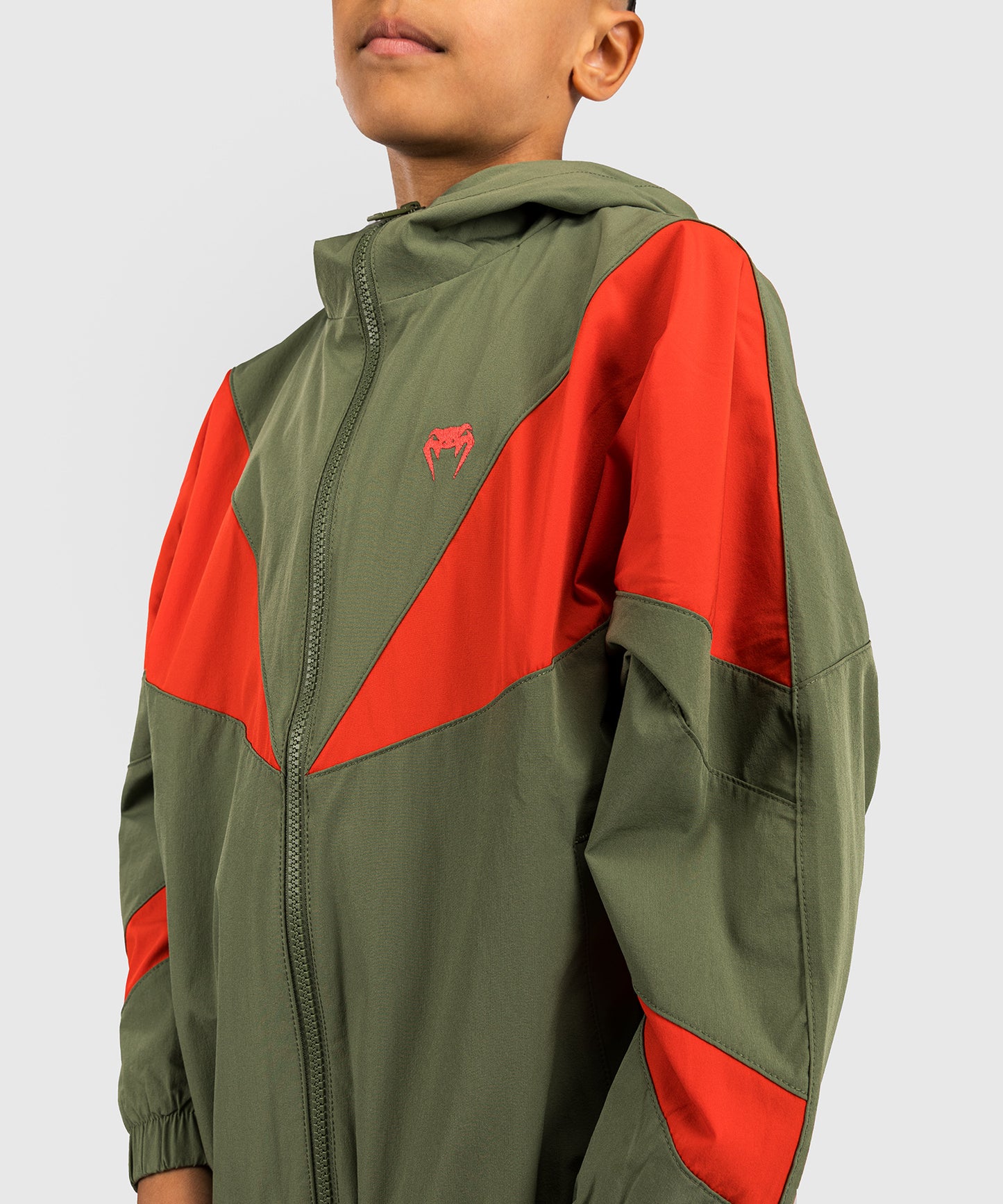 Venum Vectra Children's Track Jacket - Military Green/Orange