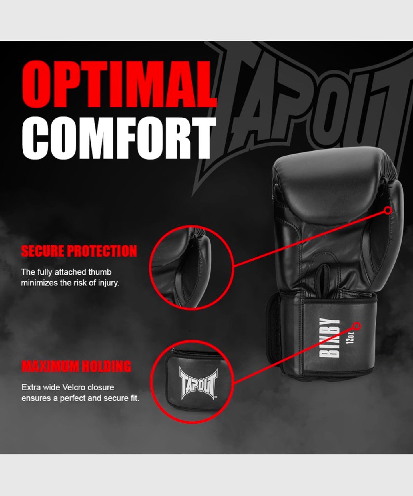 Tapout Bixby Boxhandschuhe - Schwarz/Weiß