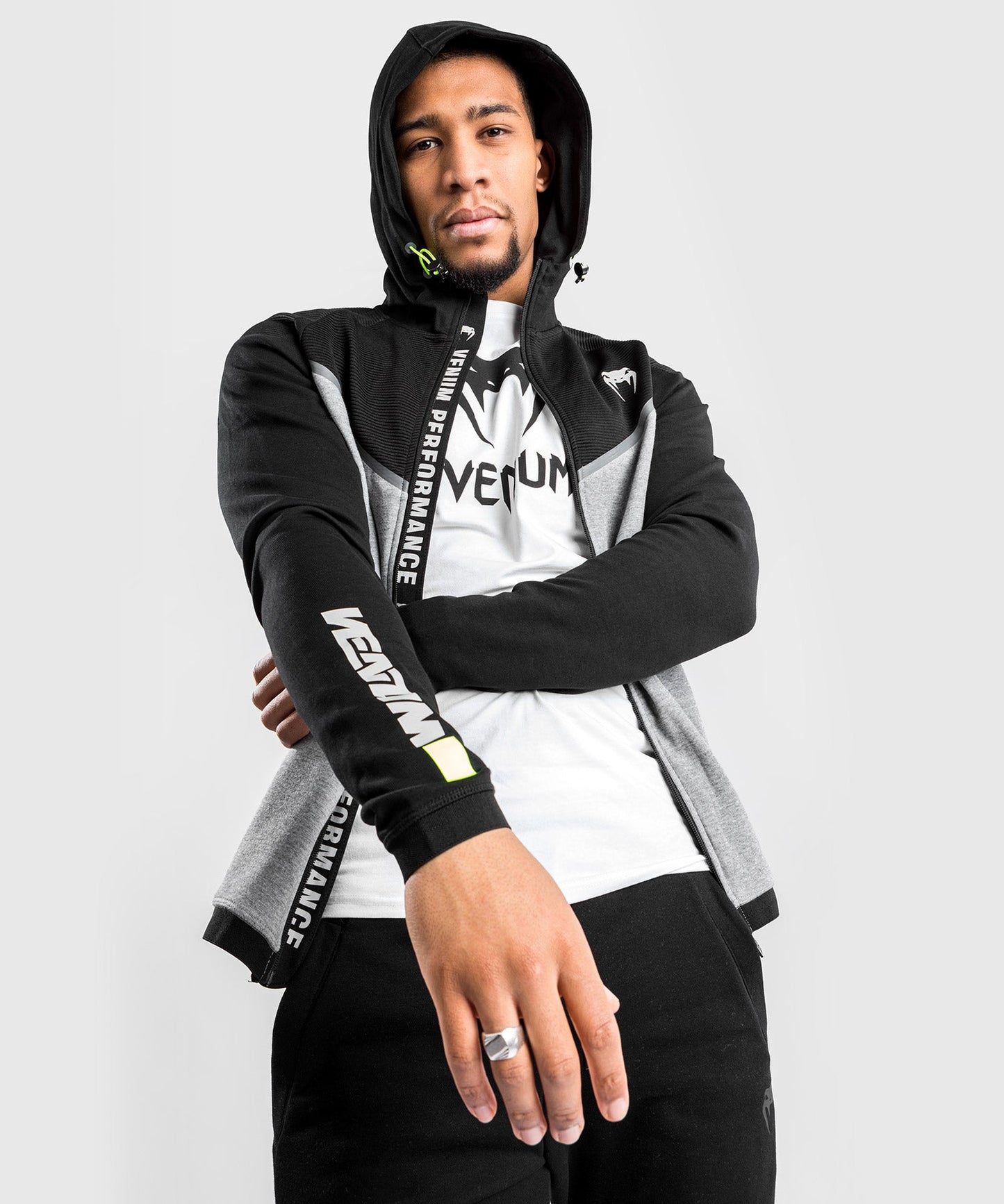 Venum Laser Evo 2.0 Hooded Sweatshirt - Black/Grey